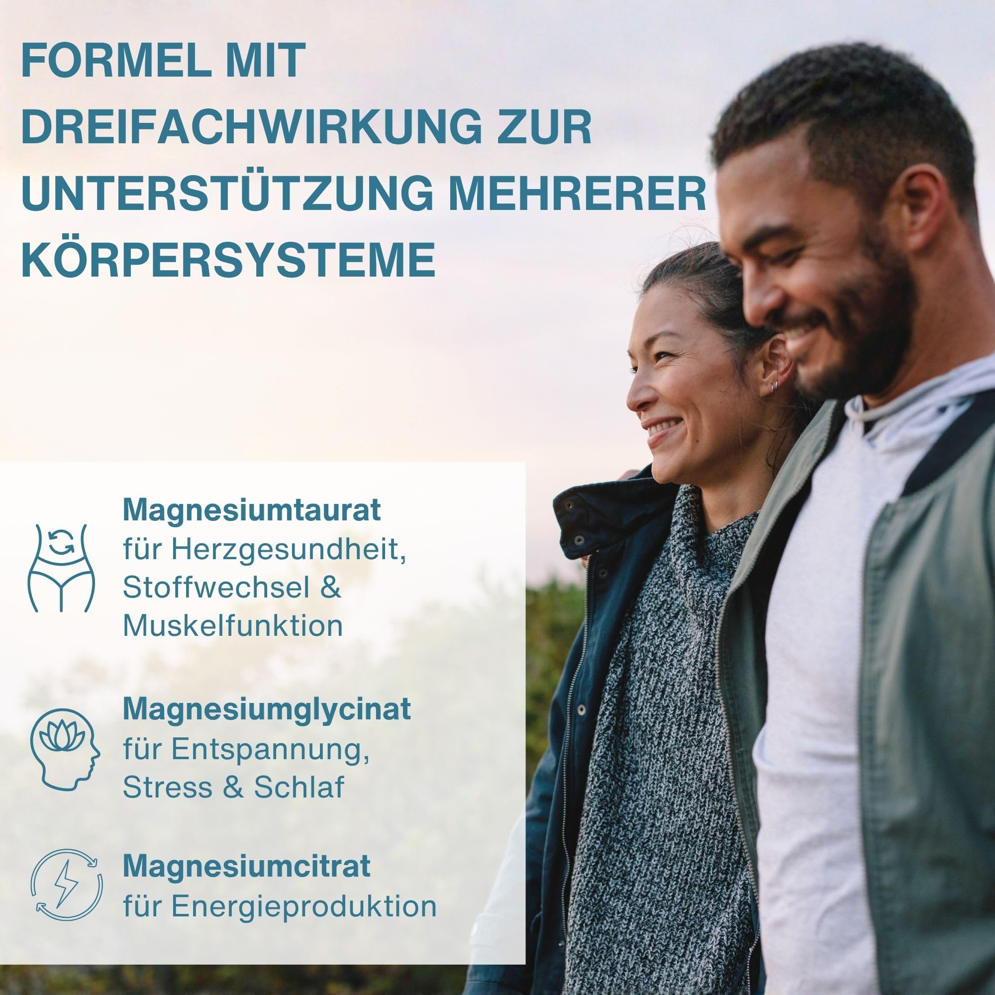 Igennus Fortschrittlicher Dreifach-Magnesium-Komplex, vollständig ausreagiertes & chelatiertes Glycinat, Taurat & Citrat, Clean Label, hohe Bioverfügbarkeit & Absorption, 180 Tabletten, Vegan