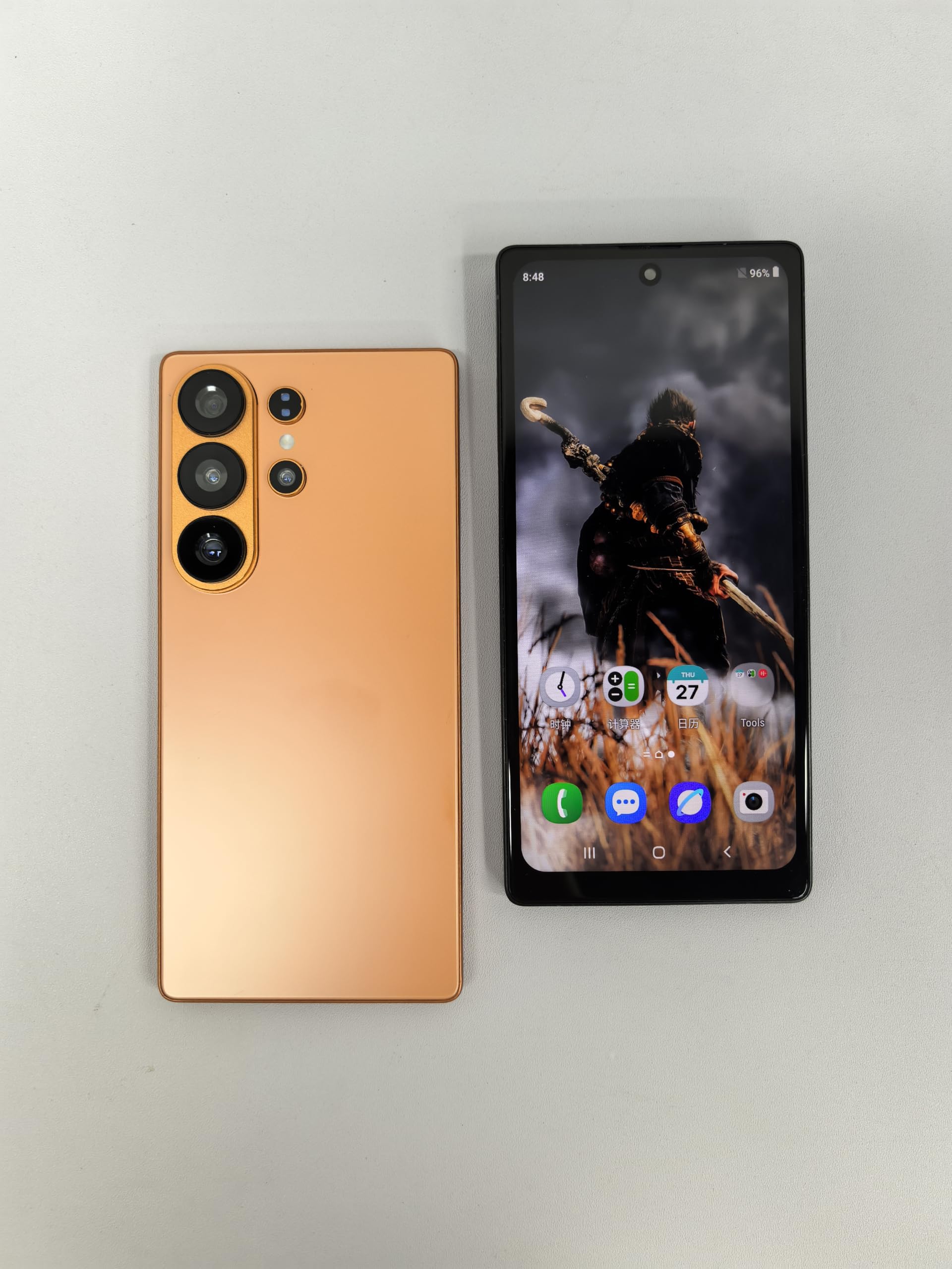 FANNOU Handy freischalten, Android-Handy mit 4G-Netzwerk, 6,6-Zoll-Bildschirm, 3 GB RAM + 16 GB ROM/TF-Karte 256 GB, Dual-SIM, Dual-Kamera, geeignet für Anfänger (orange)