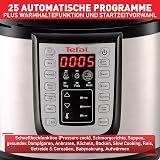 Tefal Fast and Delicious CY505EF0 Multicooker, Pressure Cooking, Fast, Multifunctional, 25 Programs, 6L, 6 People, Black Stainless Steel - 6