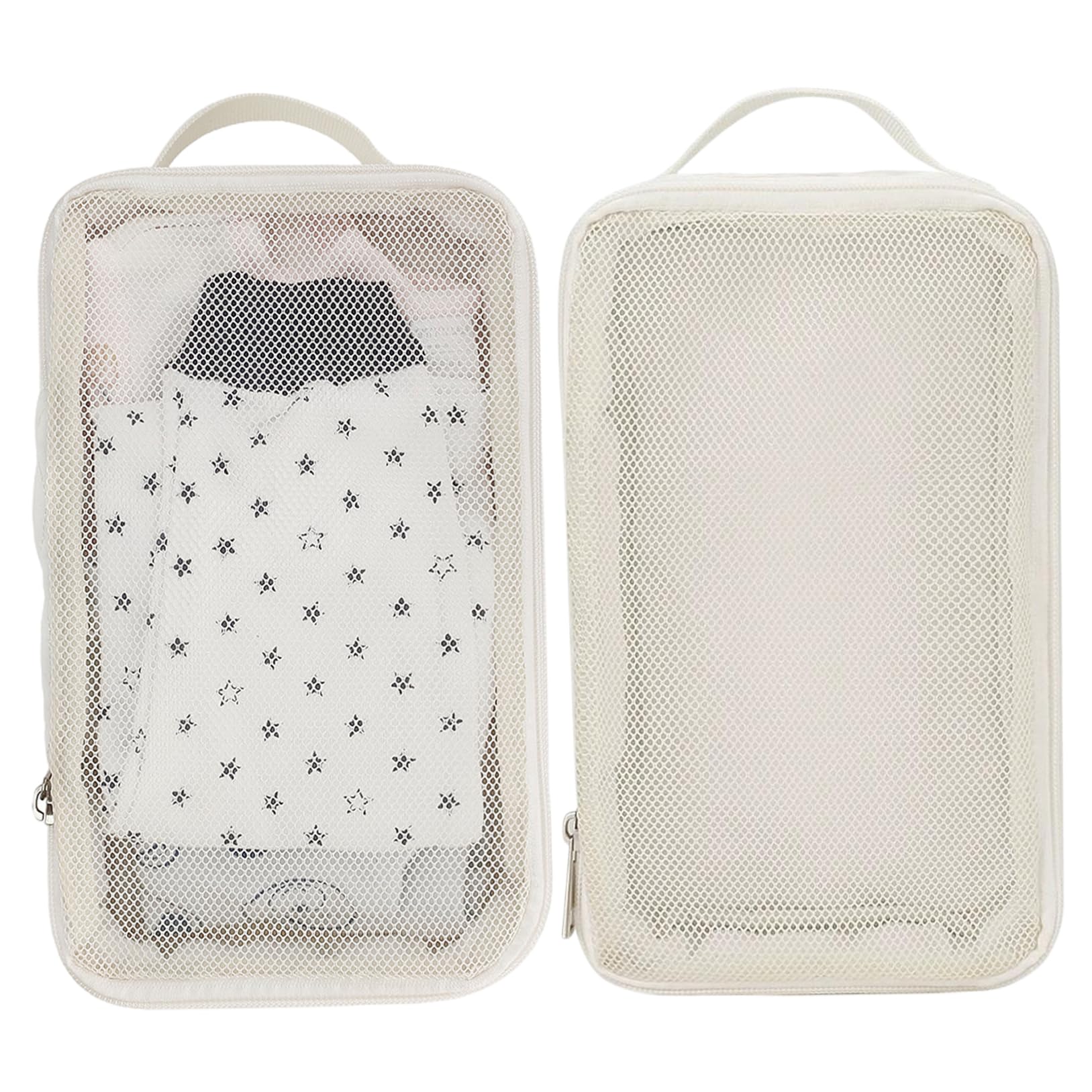 Diaper Bag Organizing Pouches, 2PCS Waterproof Pod Diaper Bag Organizer, Reusable Washable Storage Mesh Pouch with Hanging Rope for Travel|Storage Bins Boxes