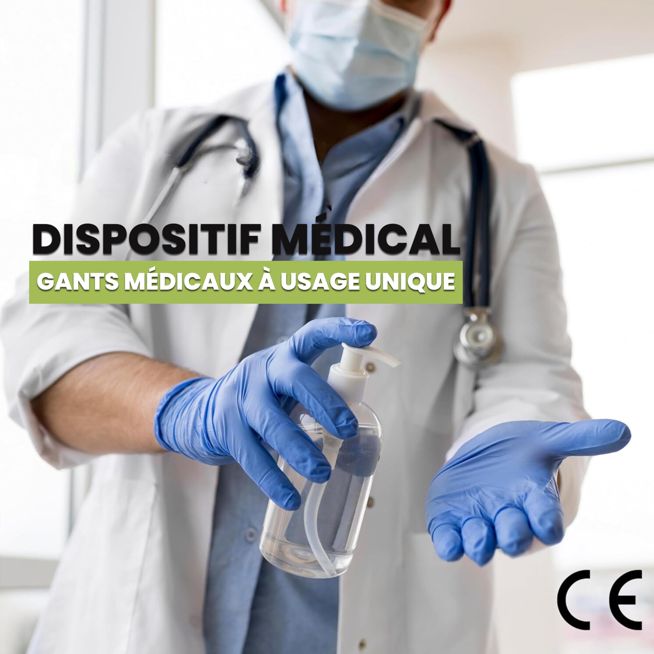 1000 Gants en nitrile S Bleu Jetables Hypoallergéniques Gr. 4.0, Sans Poudre, Sans Latex, Idéal pour Esthétistes, Tatoueurs, Ateliers, Domaines Médicaux et Manipulation Aliments (S,