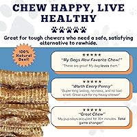 Vista 7 de Amazing Dog Treats - Masticables para perros con tráquea de carne de res de 6 pulgadas (20 piezas - 32 onzas) - Golosinas para perros de tráquea