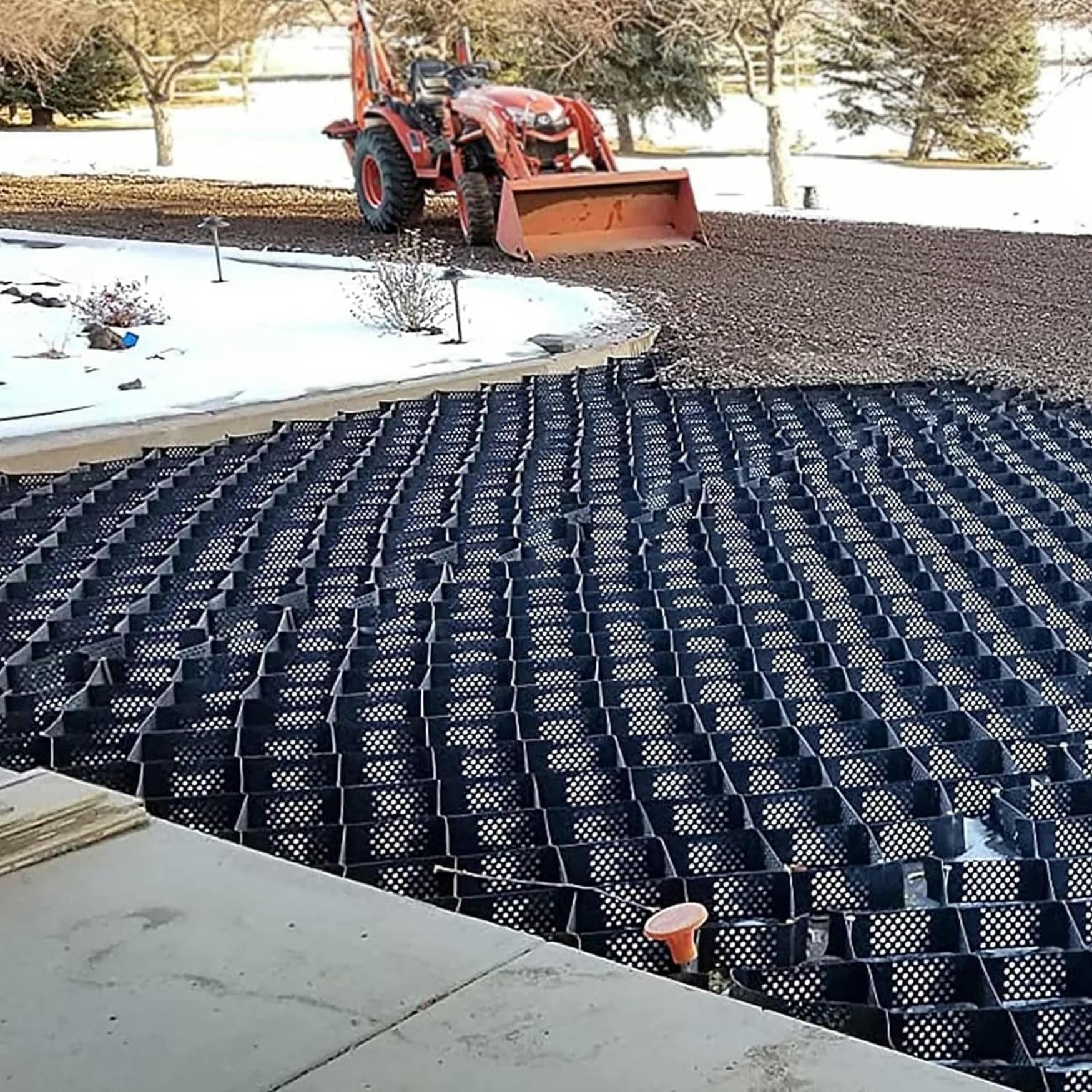 Griglia stabilizzatrice per ghiaia permeabile per parcheggio, vialetto, giardino, pendio, collina – 5 x 7 m / 16.5x23ft, soluzione durevole per rinforzo del terreno