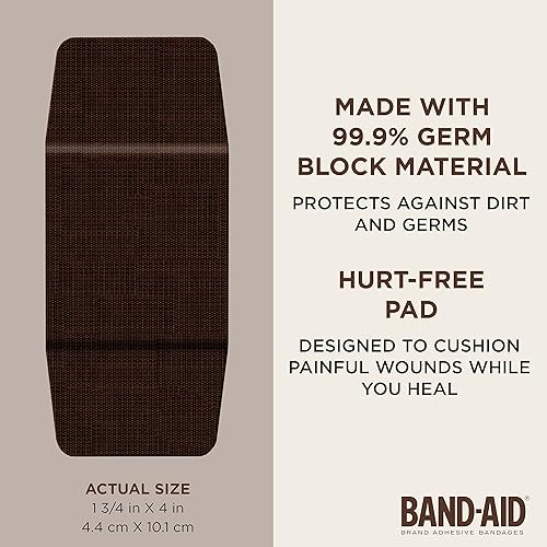 Miniatura 3 de Band-Aid Brand Ourtone - Vendajes adhesivos, protección flexible y cuidado de pequeños cortes y rasguños, almohadilla acolchada para heridas