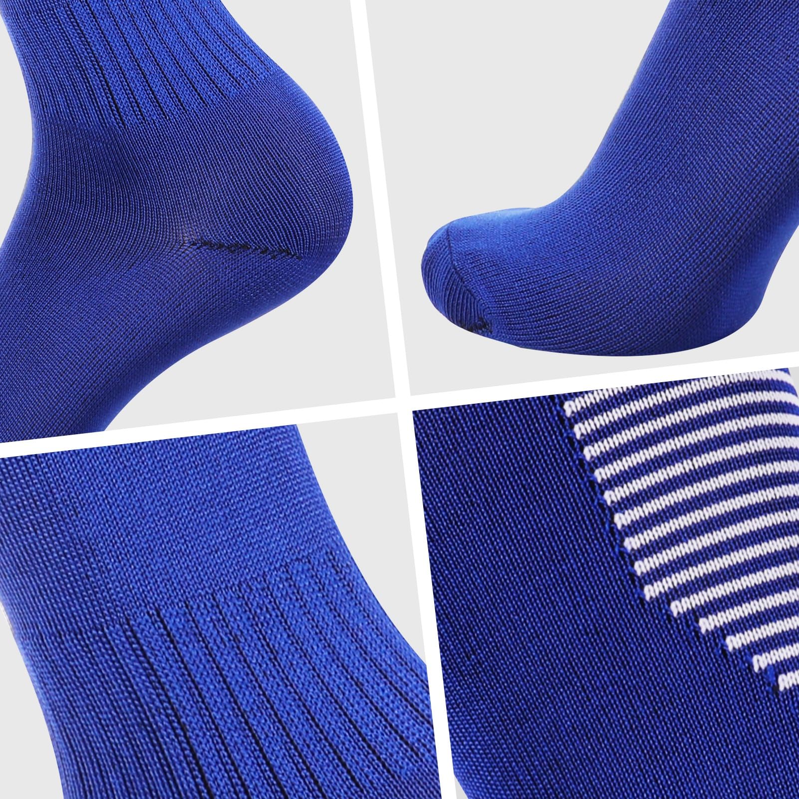 3 Paia Calzettoni Calcio Bambino, Calze Antiscivolo Unisex, Calze Calcio Bambino, Calzini Antiscivolo per Ragazzi e Ragazze, Calzettoni Calcio(Stile B)