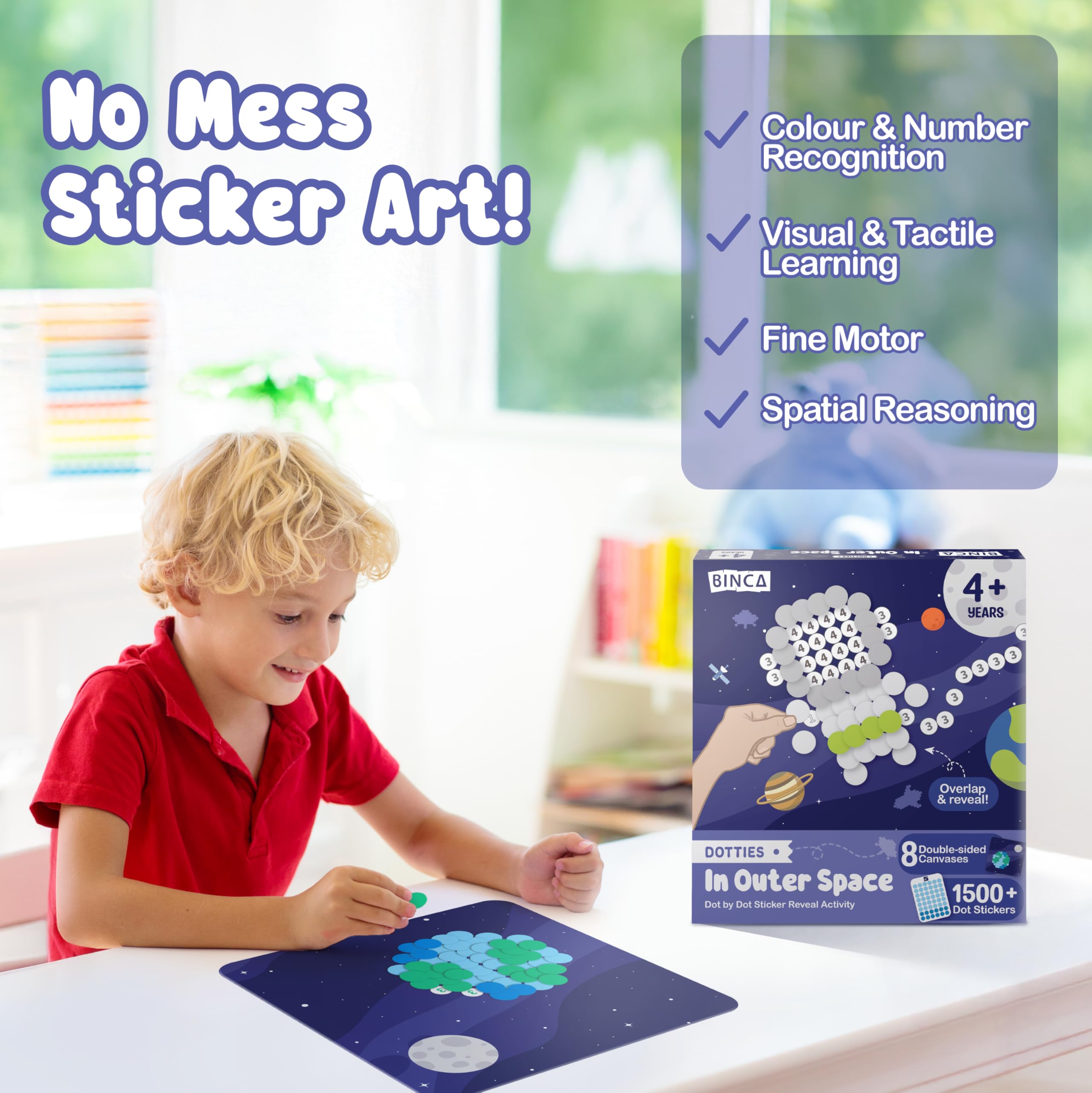 Binca Dotties Space Dot Art Activity Kit, Multicolor, 25.4 cm - Image 4
