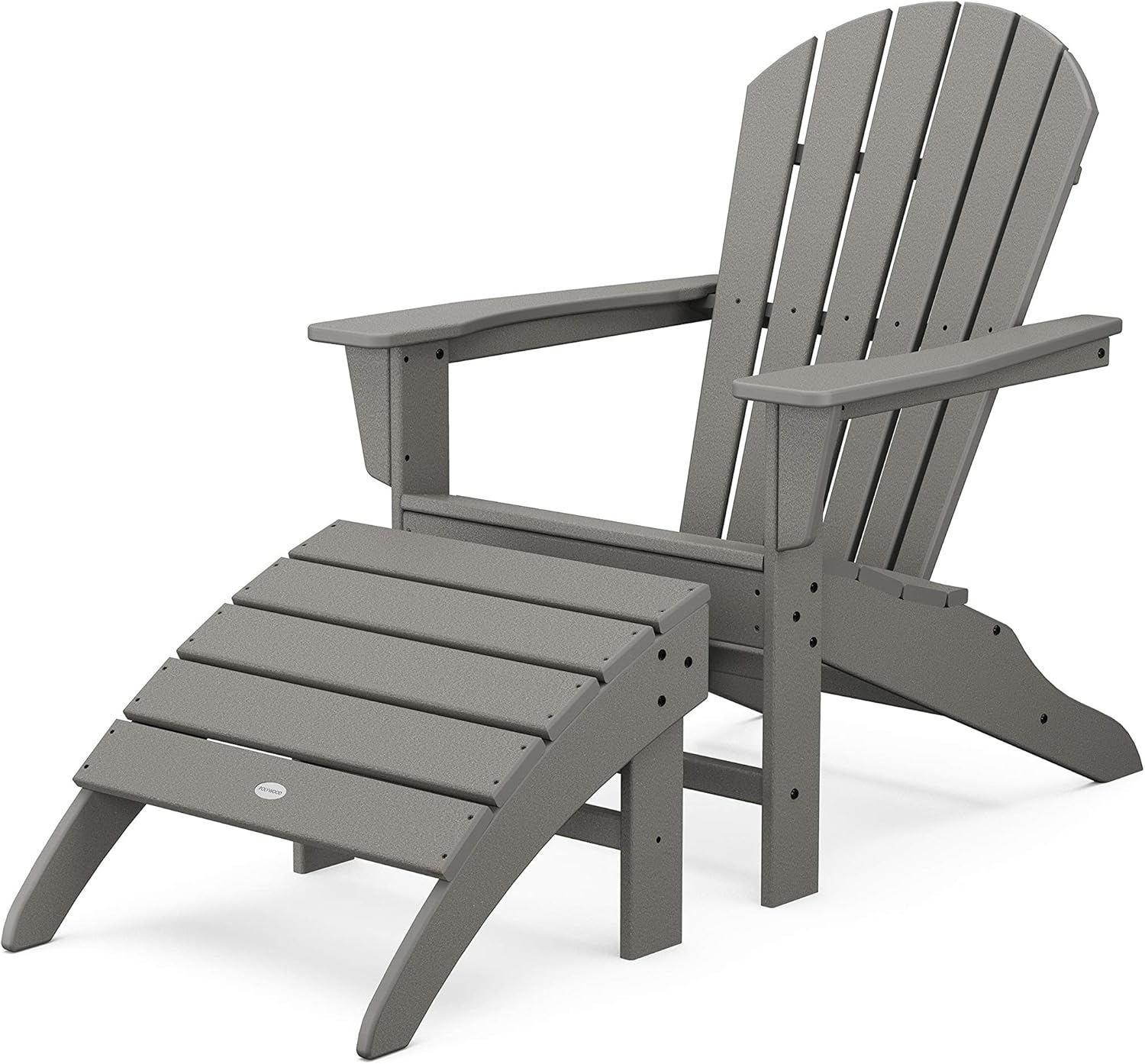 POLYWOOD South Beach 2-Piece Adirondack Chair Set with Ottoman