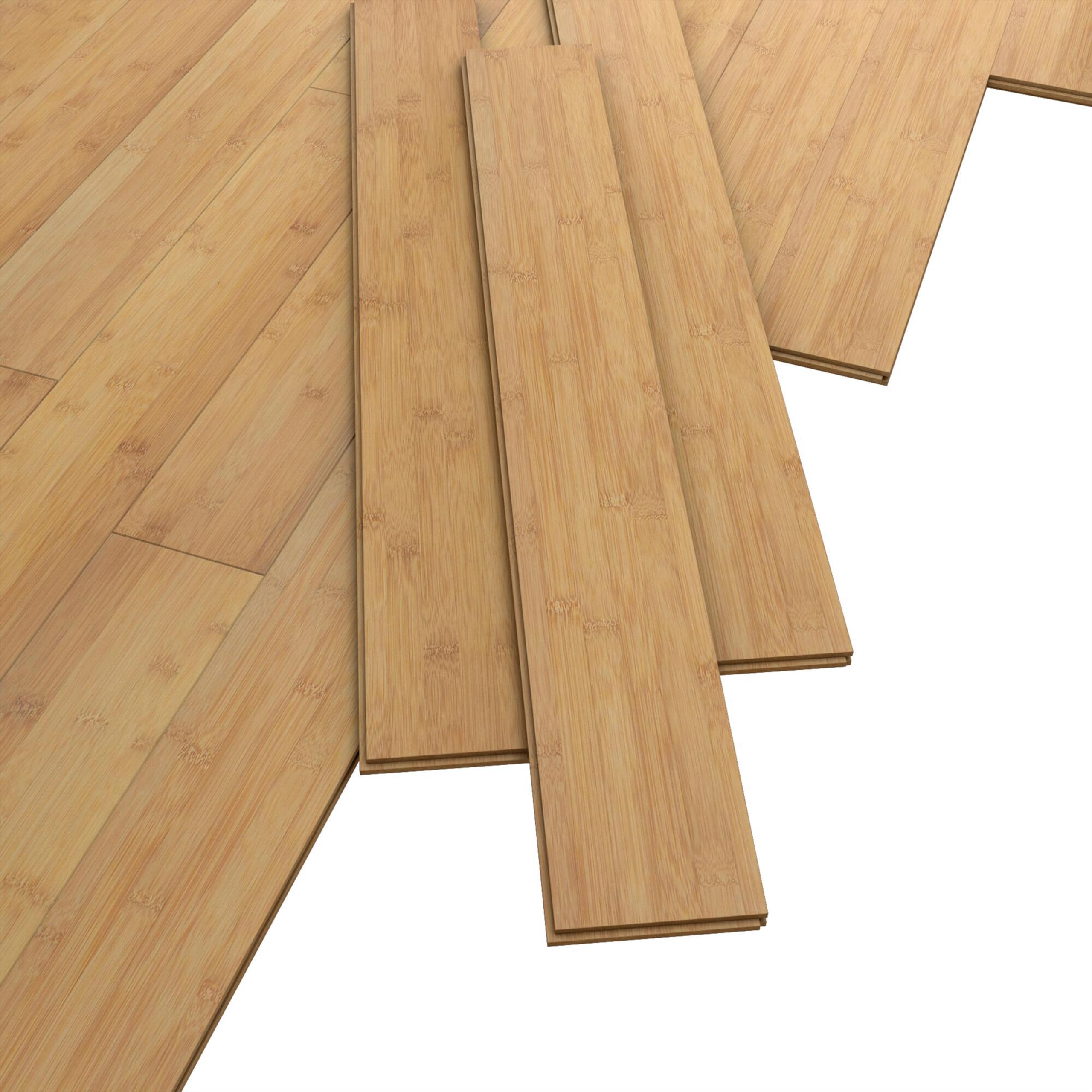 ARTENS - Parkettboden Bali - Versiegeltes massives Bambusparkett zum Kleben - Intenso - Natürliches Holz - Beige - L.98 cm x B.12,7 cm - Dicke 15 mm - 1,37 m²/ 11 Dielen - Belastungsklasse 21