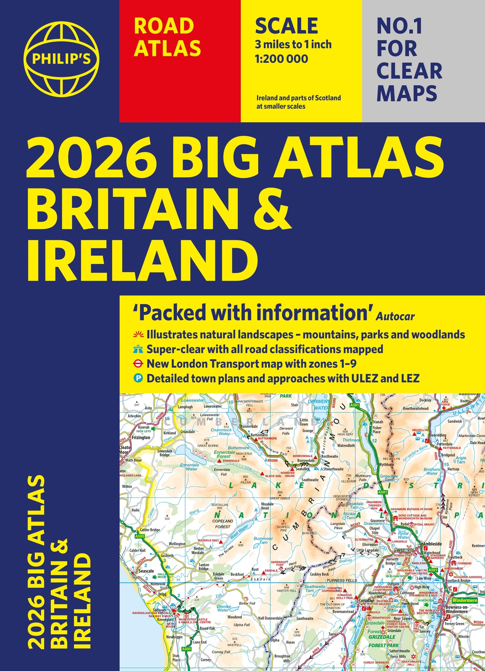 2026 Philip's Big Road Atlas of Britain & Ireland by  Philip'... - 9781849077149