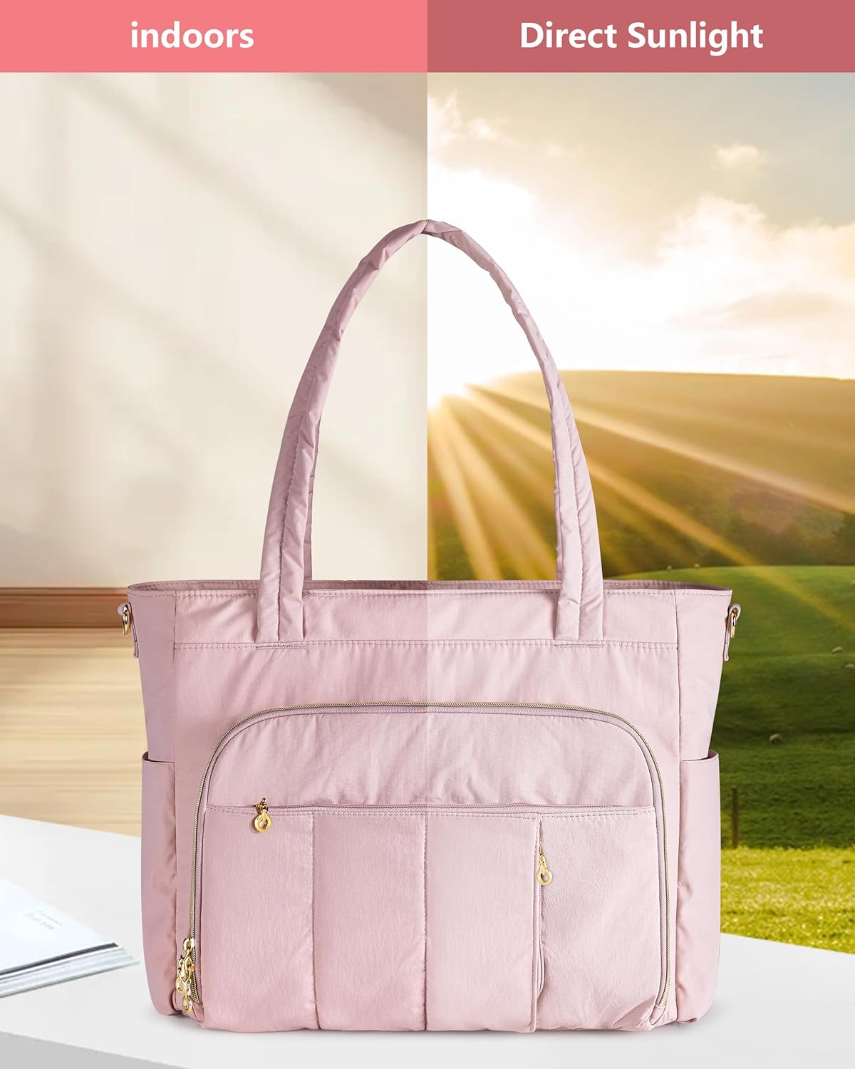 Teacher Tote Bag for Work with Accordion Pockets & Crossbody Strap, Large Laptop Tote for School - Image 8