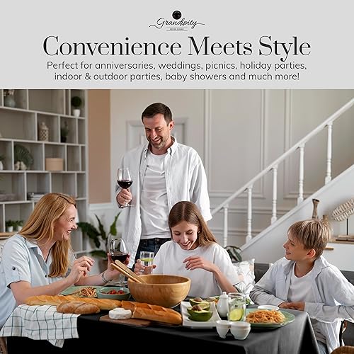 Miniatura 9 de Mantel de plástico de alta calidad - 54 in. x 108 pulgadas. Grandipity - Mantel rectangular (6 y 12 unidades), Rojo