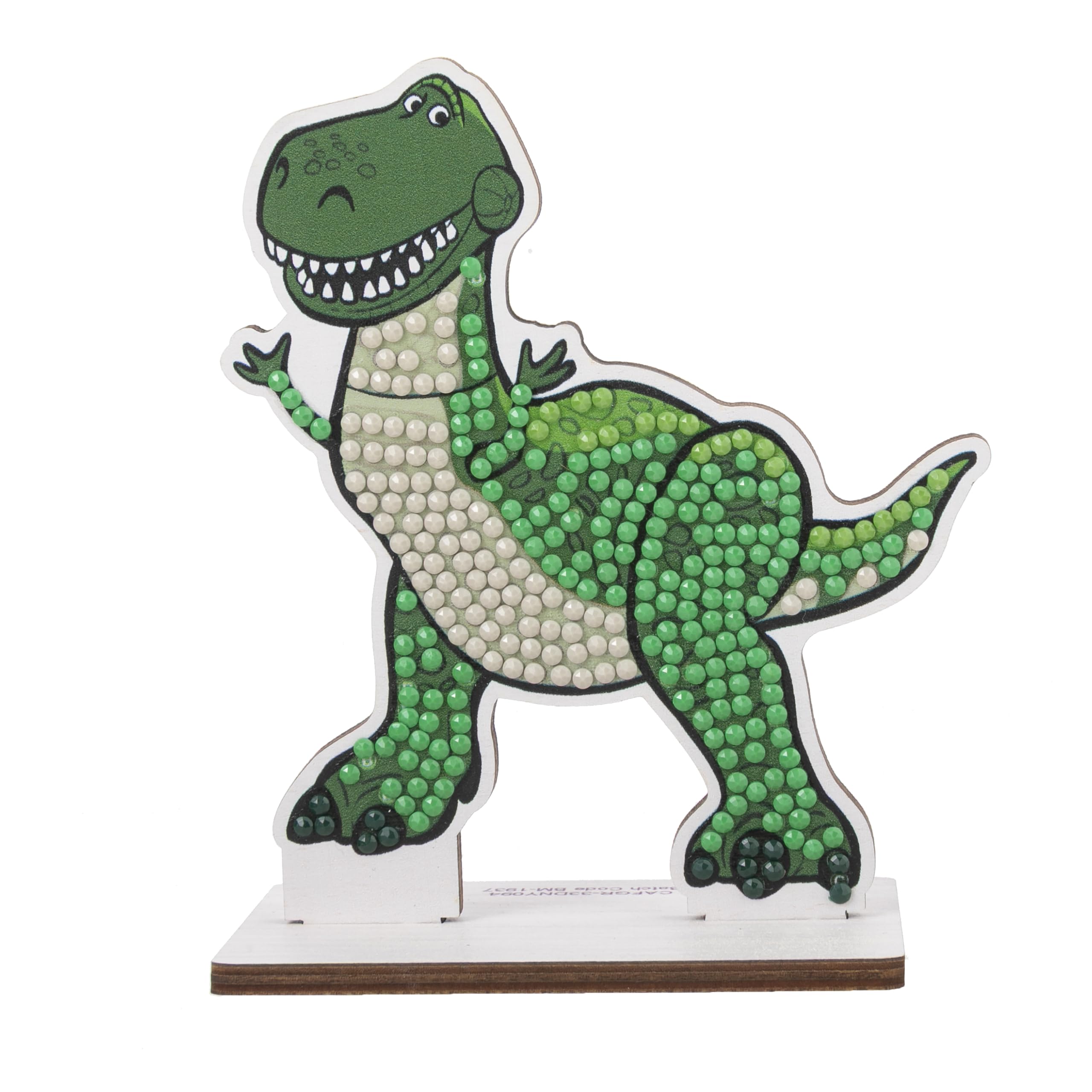 CRYSTAL ART Rex Bag Charm Kit, Toy Story, Series 7, Disney Pixar 9cm, Clip On, Plastic, Gift, Keyring, Stocking Filler, Diamond Painting, Dinosaur