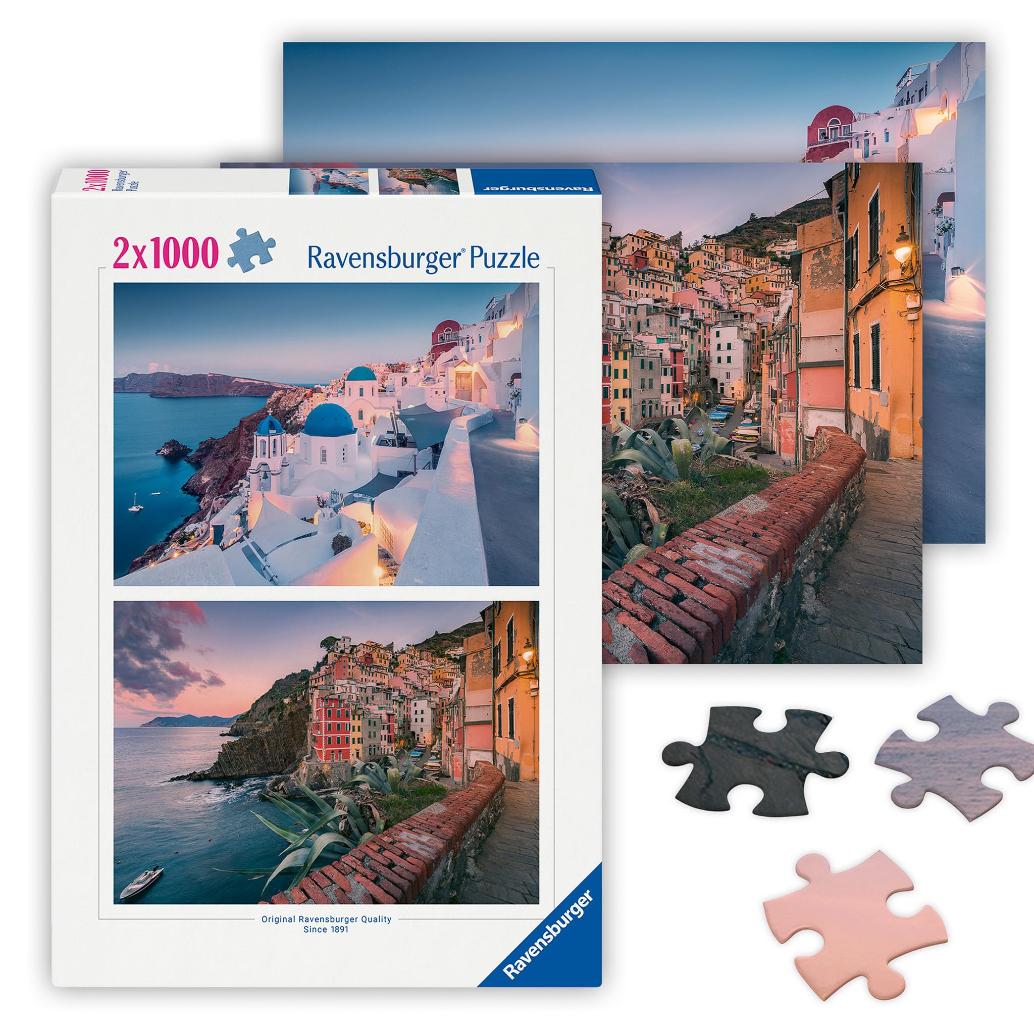 Amazon.com: Ravensburger - Greece & Italy - 2 x 1000 Piece Jigsaw