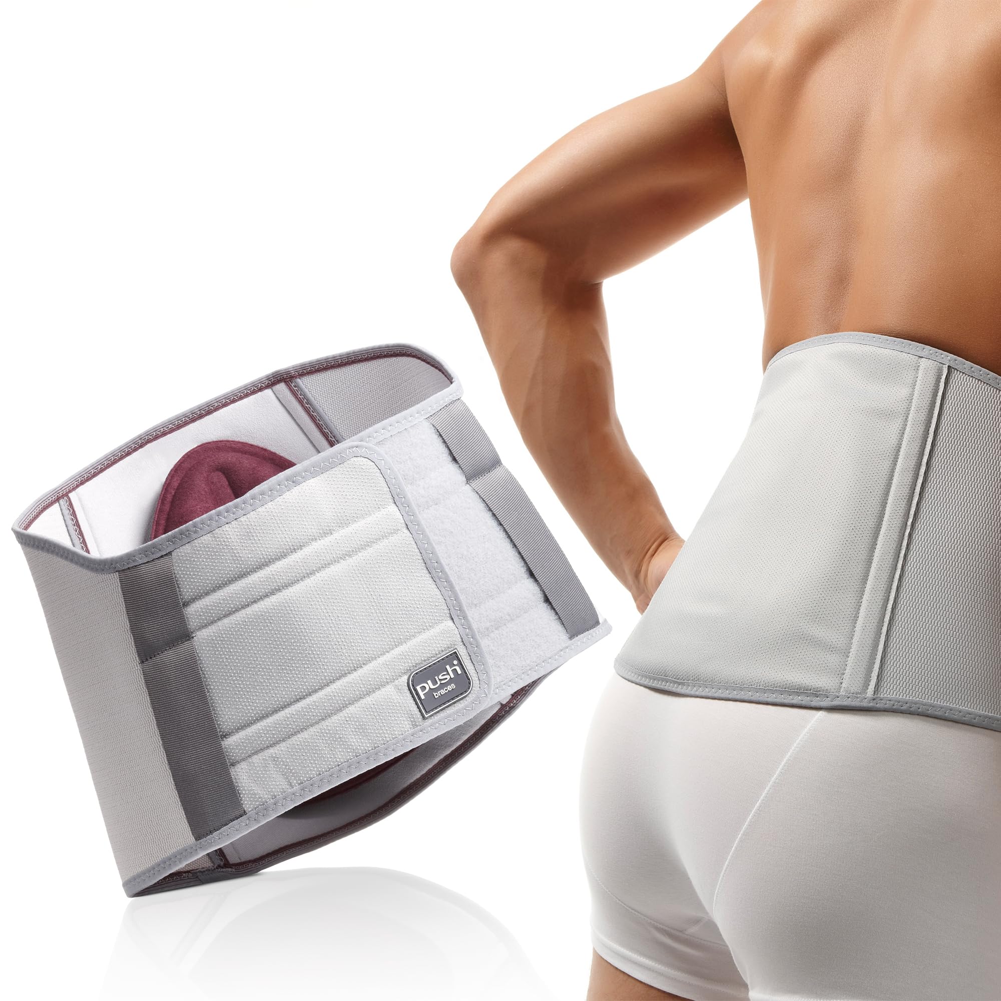 PUSH Back Brace Flexible 4-Point Pressure Pad Back Support