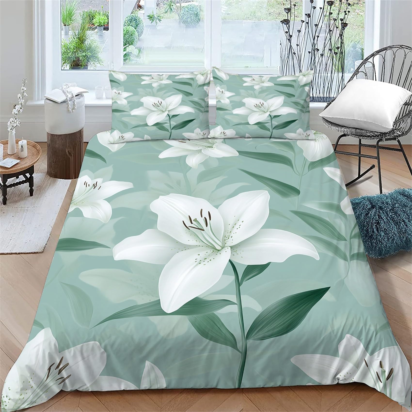 Parure de lit 2 personnes dessin animé avec housse de couette 140x200 en microfibre