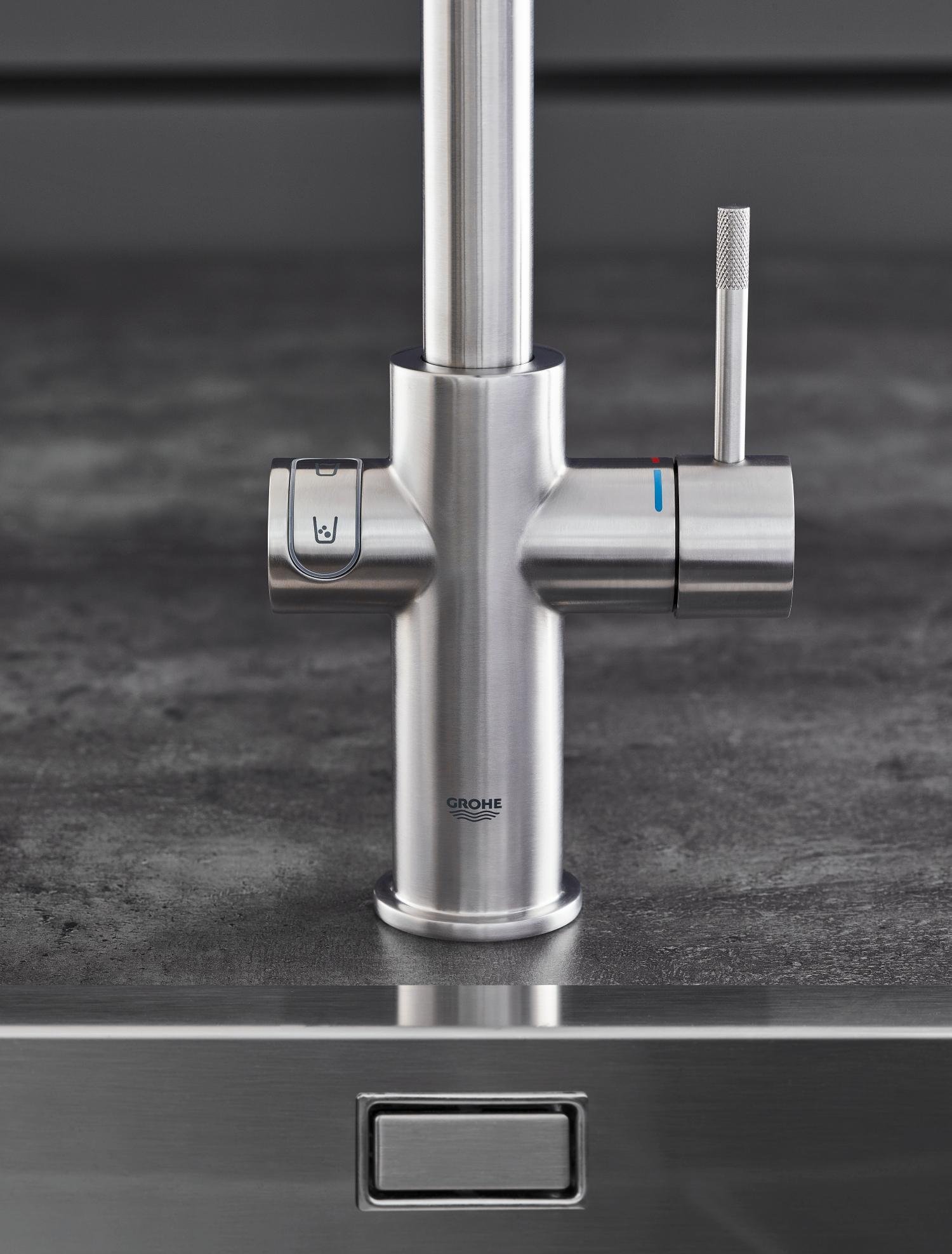 Grohe Blue Home Duo - 2-in-1 Trinkwassersystem und Küchenarmatur (gekühlt, gefiltert, mit Kohlensäure, L-Auslauf) 31454DC0