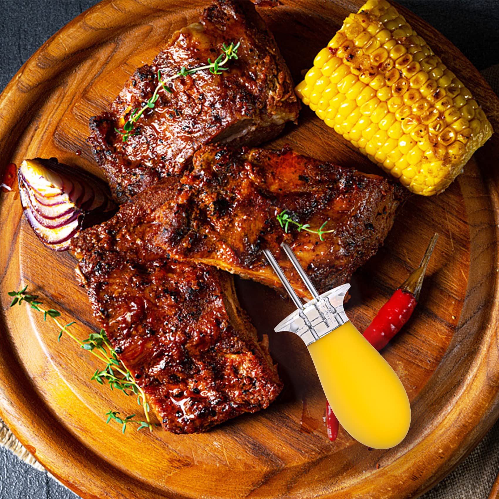 Lot De 6 Paires De Brochettes En Acier Inoxydable Pour épis