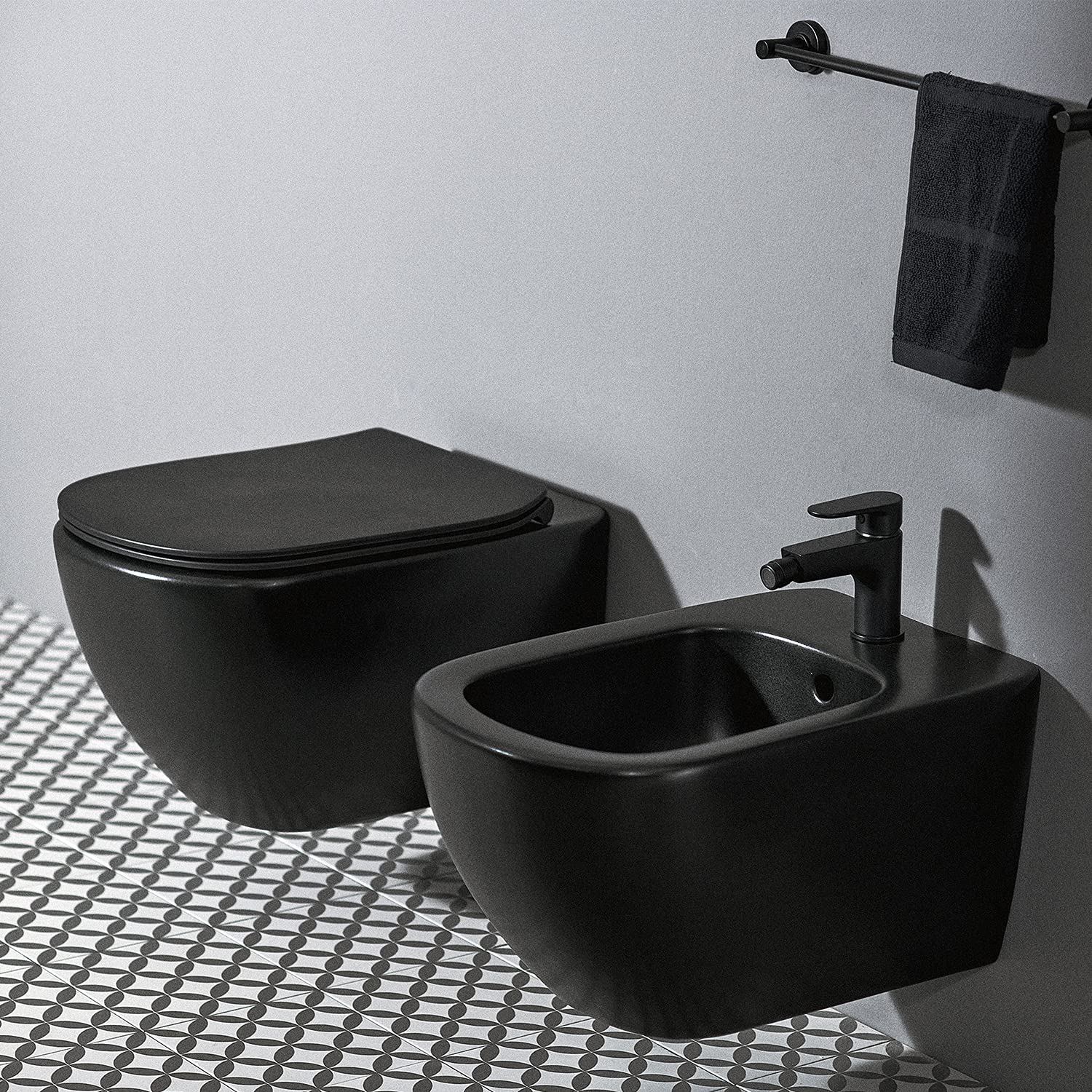 Ideal Standard - Cerafine O Miscelatore Monocomando per Bidet, Nero Seta