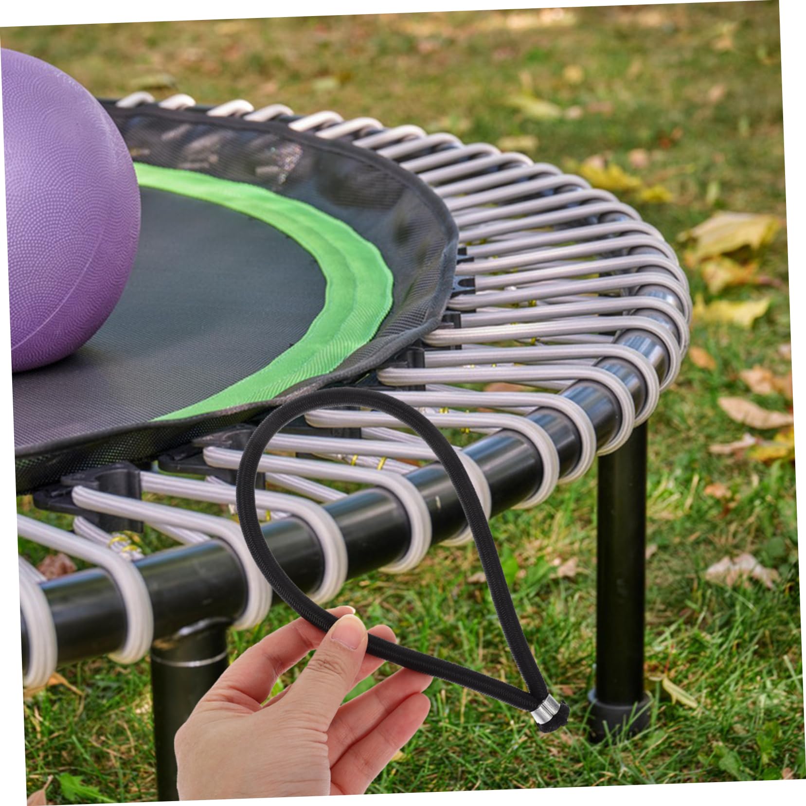 UPKOCH Corde élastique pour Trampoline Sangle d'arrimage pour bâche d'auvent Sangles élastiques Corde élastique résistante Corde élastique Noire Petits élastiques Mini sandows