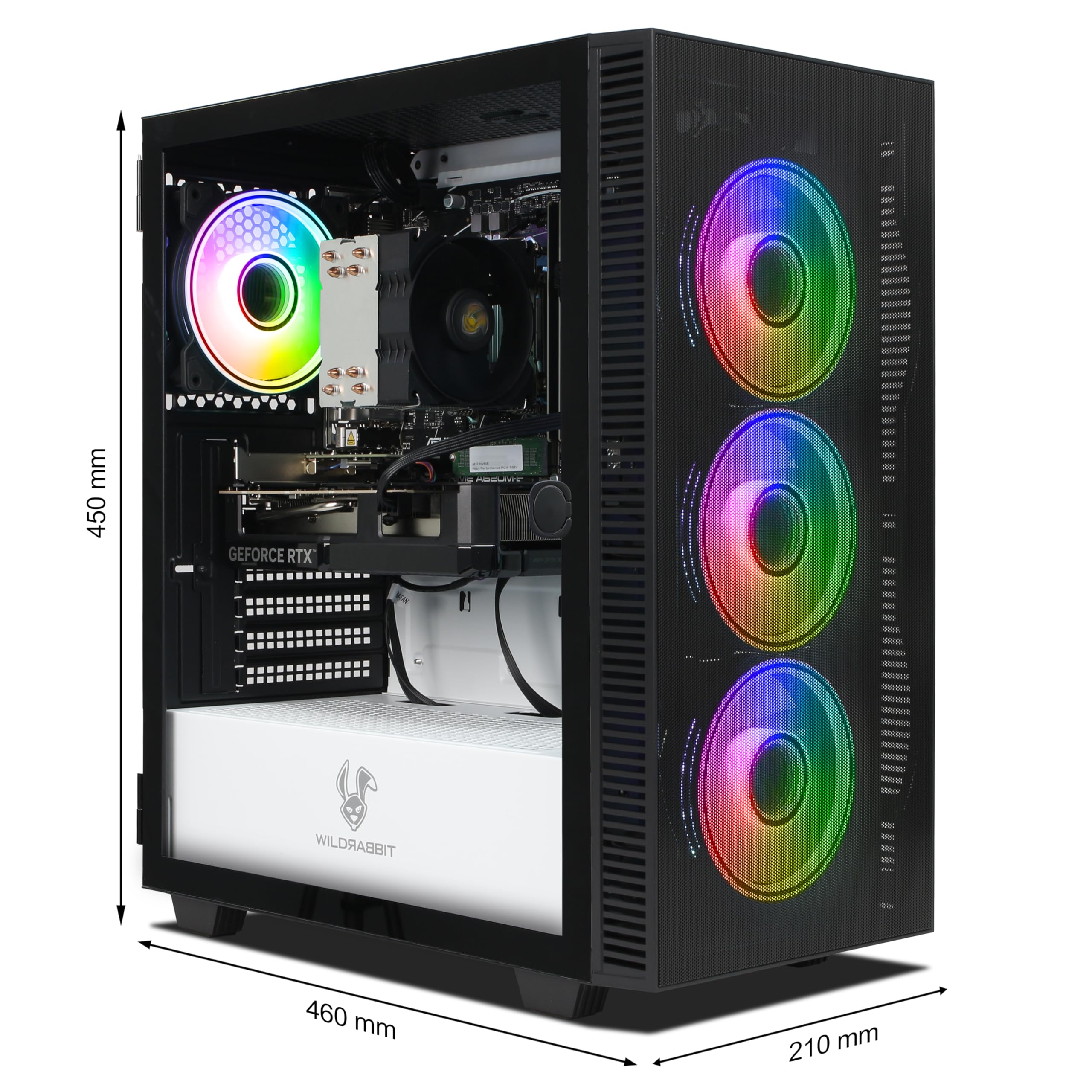 Ankermann Nexo Gaming PC | AMD Ryzen 5 9600X | Nvidia GeForce RTX 5060 Ti 16GB | 32GB DDR5 RAM | 1TB NVMe SSD | Windows 11 | WiFi & Bluetooth