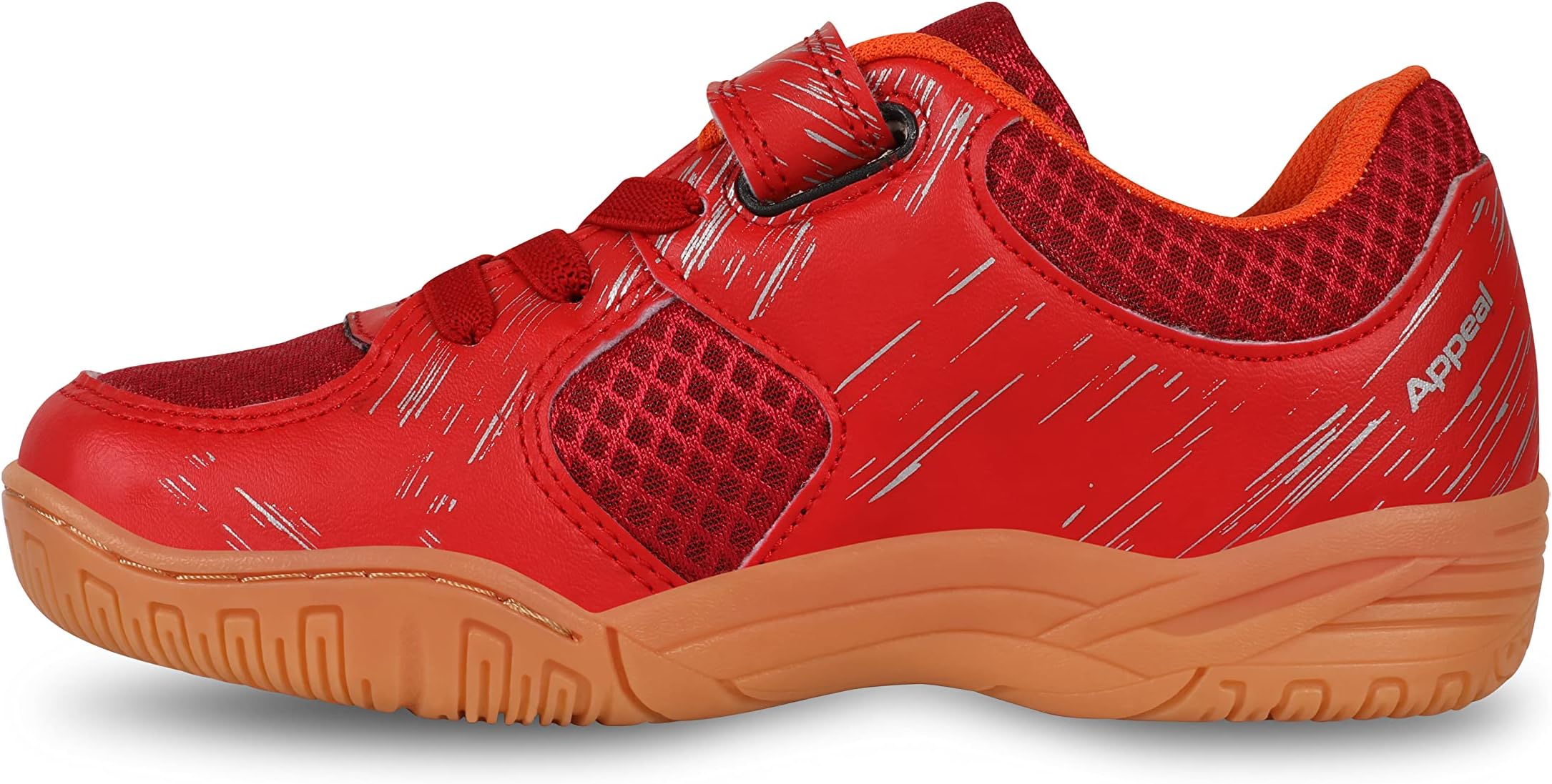 Nivia Appeal Kids Badminton Shoes | Non-Marking Shoes for Badminton | Perfect Court Shoes for Young Players| (Red) | Size UK13