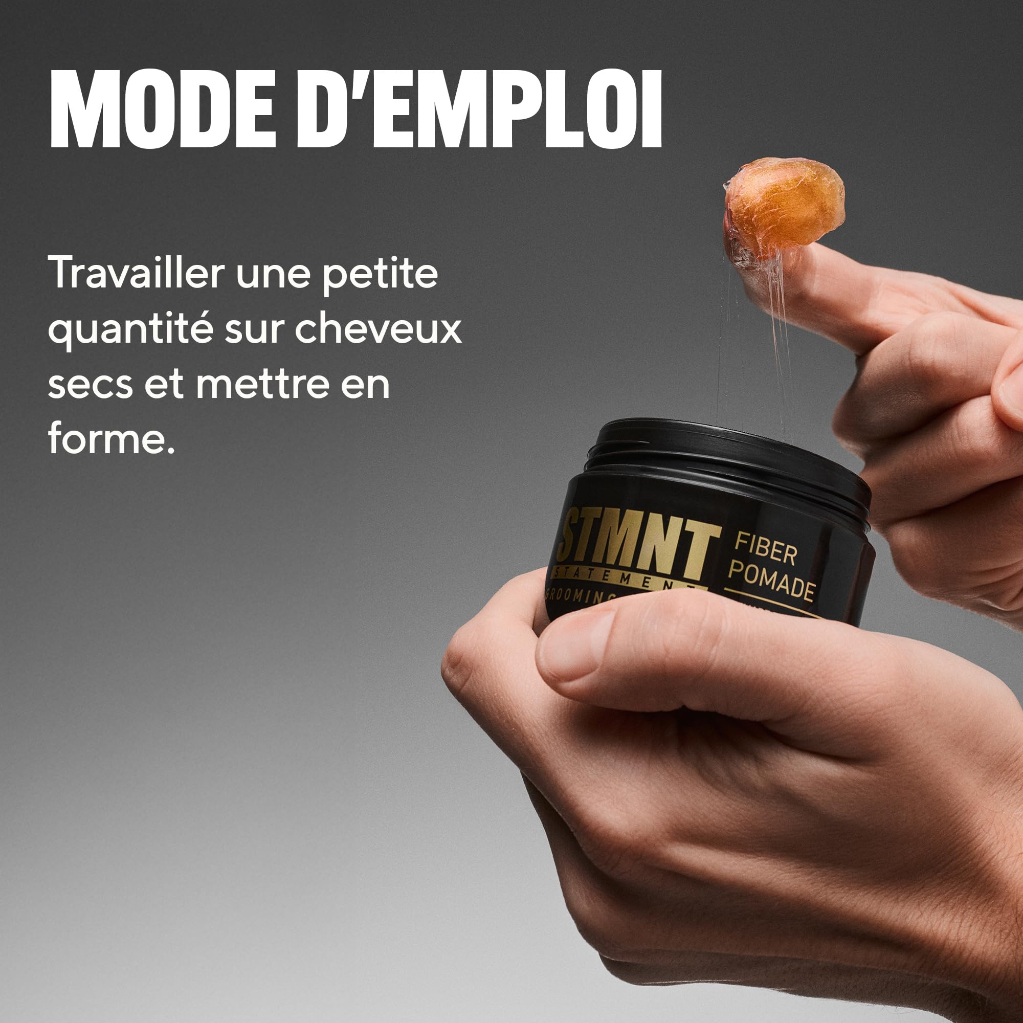 STMNT STATEMENT GROOMING GOODS Pommade en fibre - Tenue forte - Texture extrêmement malléable - Finition semi-mate - Facile à laver