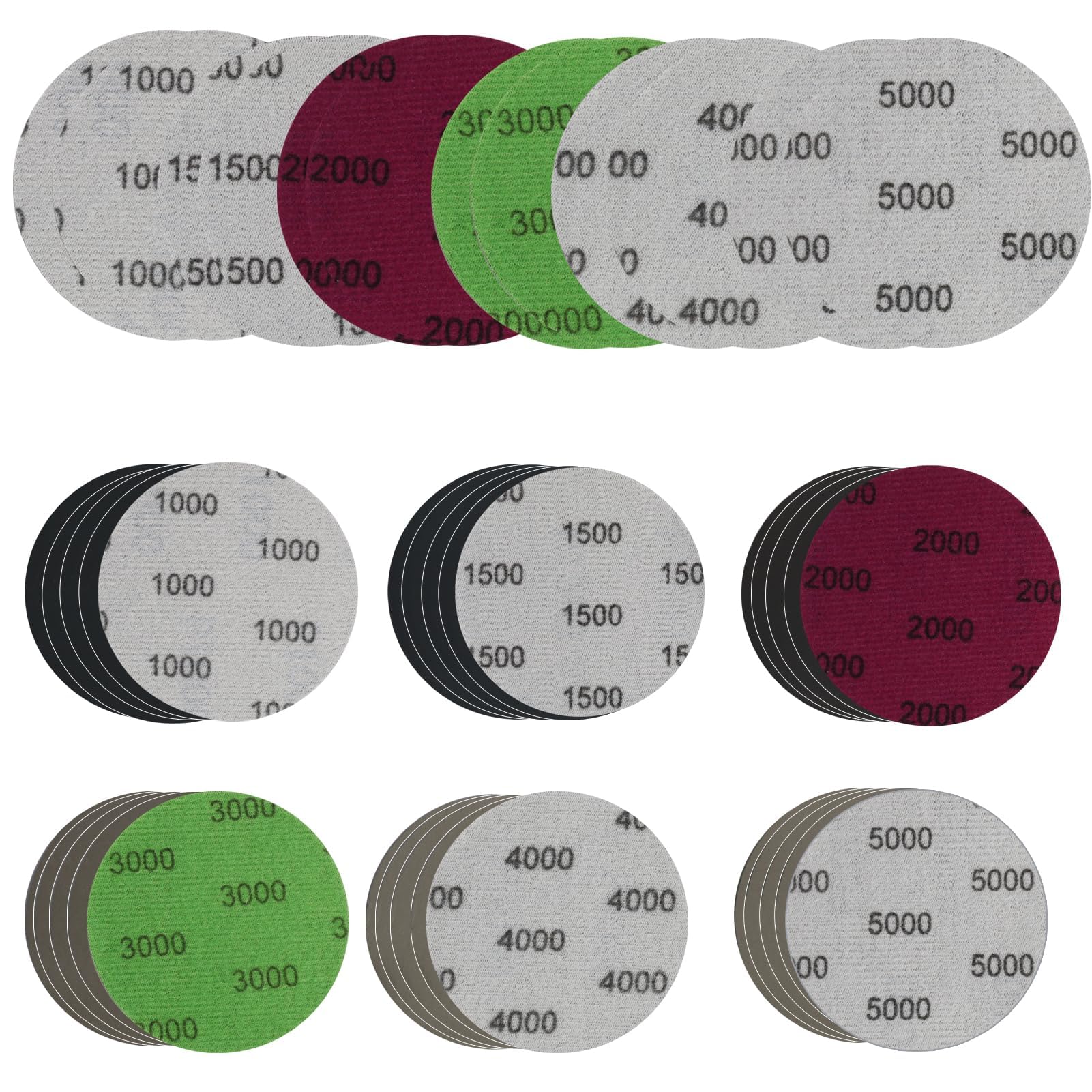 STEBRUAM Orbitale schuurschijven, 125mm schuurschijven 80PCS