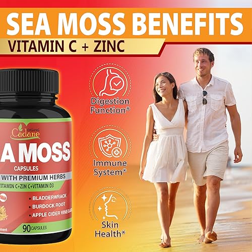 Miniatura 4 de Cápsulas de extracto de musgo marino irlandés orgánico 8700mg - Apoya el sistema inmunológico y la salud general - 90Cápsulas