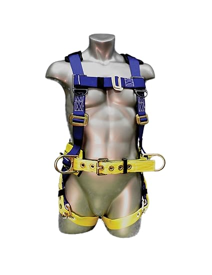 Elk River 75304 WorkMaster Polyester/Nylon 3 D Ring Harness with Tongue Buckles, X-Large