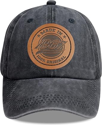 Leather Made in 1975 1974 1973 1972 1971 1970 1969 1968 1967 1966 100 Percent Original Adjustable Cotton Baseball Cap
