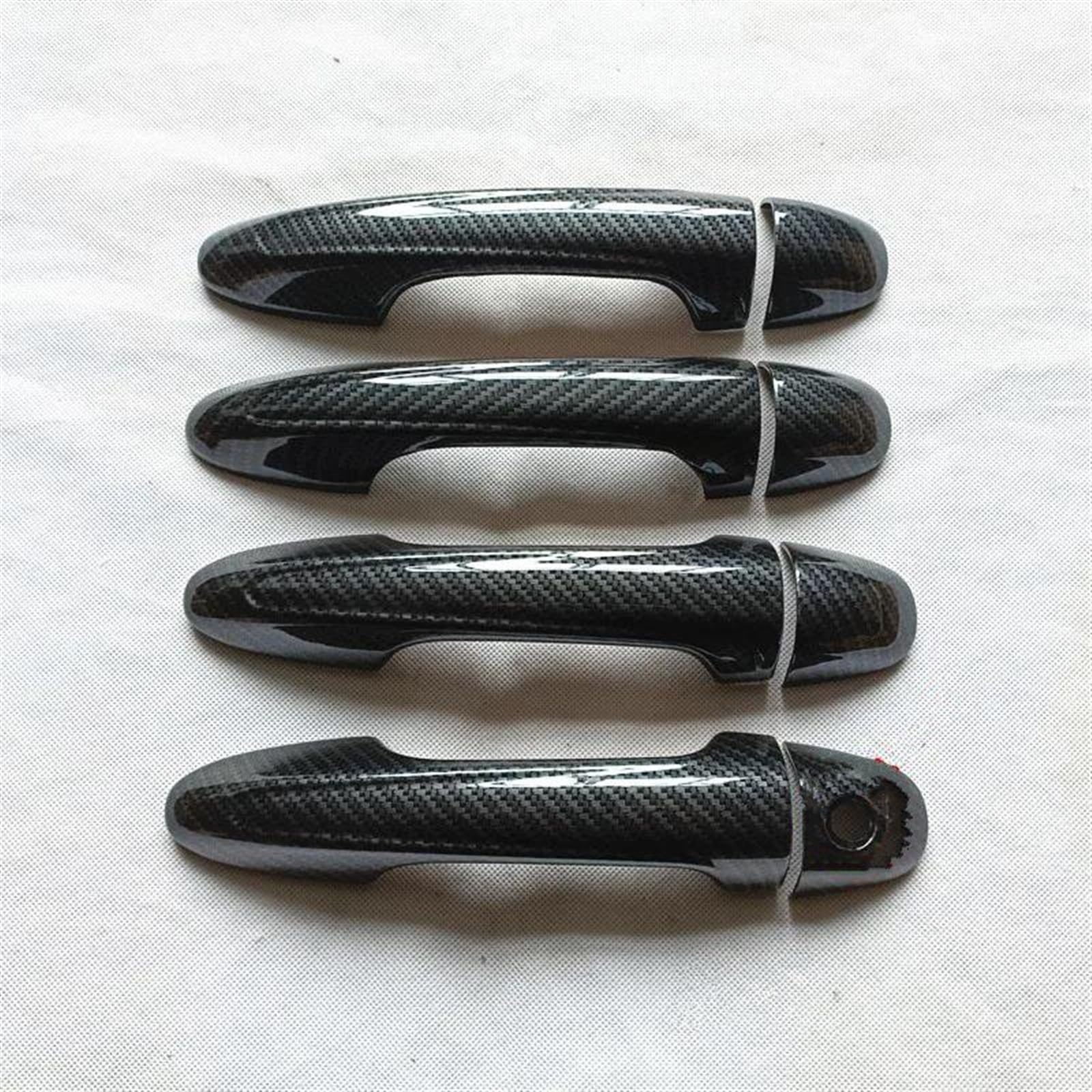 SLIMES Accessories Door Handle Cover for Toyota for Hilux for Revo Rocco 2016-2023 Trim Plastic Imitation Carbon Fiber Protection(Carbon 2)