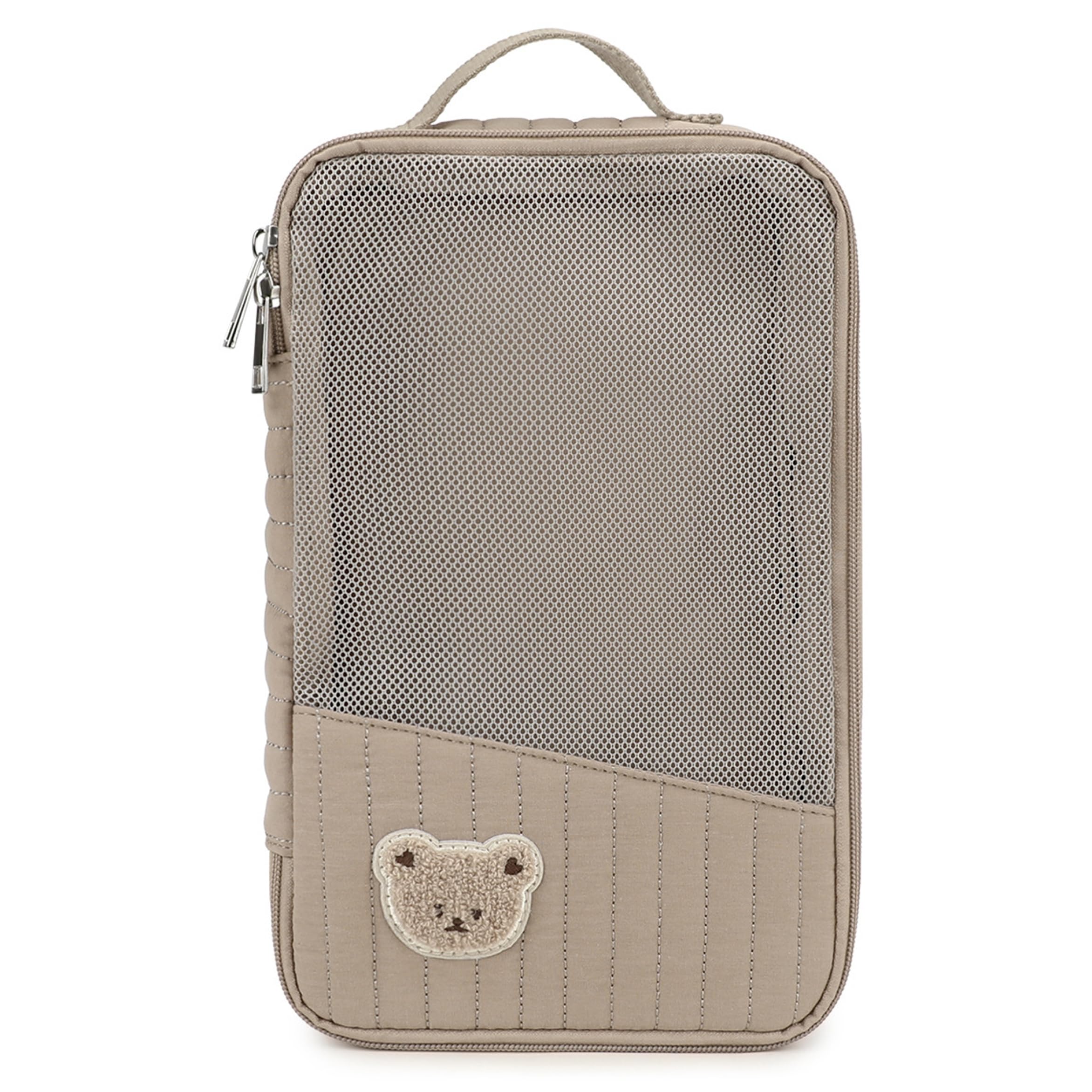 Xoeryoy Diaper Pouch, Cartoon Bear Diaper Bag Organizer Pouch - Hanging & Portable Storage Bag For Baby Travel Essentials (brown)