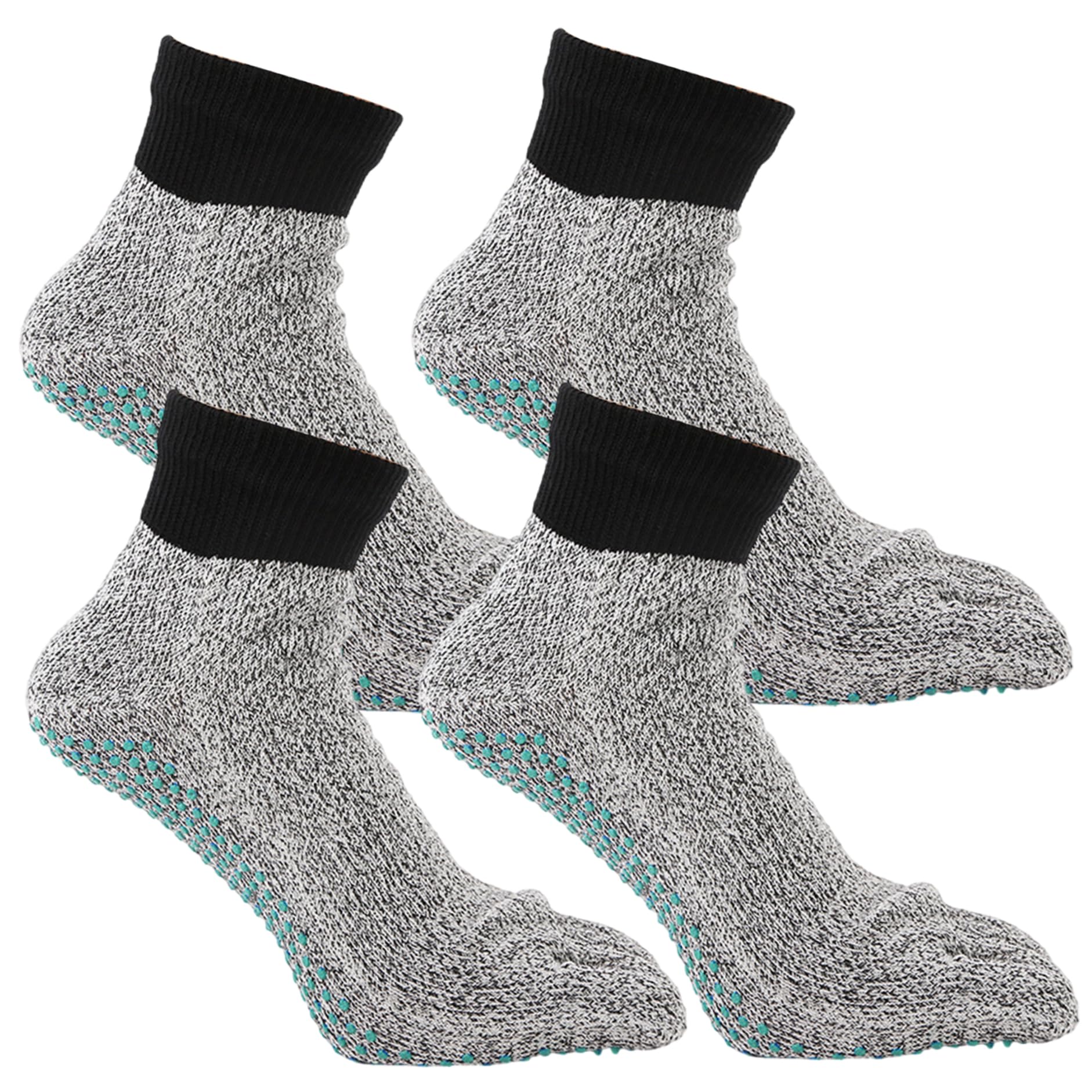 Licsaliwe 2 Pairs Barefoot Socks Non Slip Wear and Cut Resistant Soft Comfortable Multi-Purpose Toe Socks for Outdoor Hiking, M