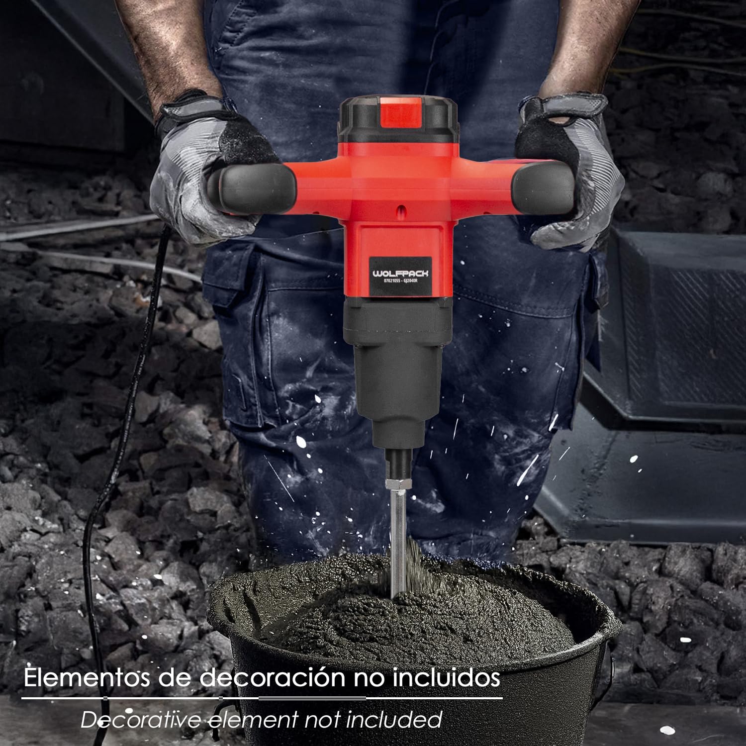 WOLFPACK LINEA PROFESIONAL Mezclador Electrico 1800 Watt 6 Velocidades Con Variador de Potencia