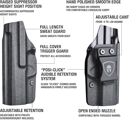 Miniatura 9 de Funda P365XL, funda IWB Kydex ajuste a medida pistola Sig Sauer P365 XL de 0.354 in, funda de transporte oculta en la cintura interior para Sig