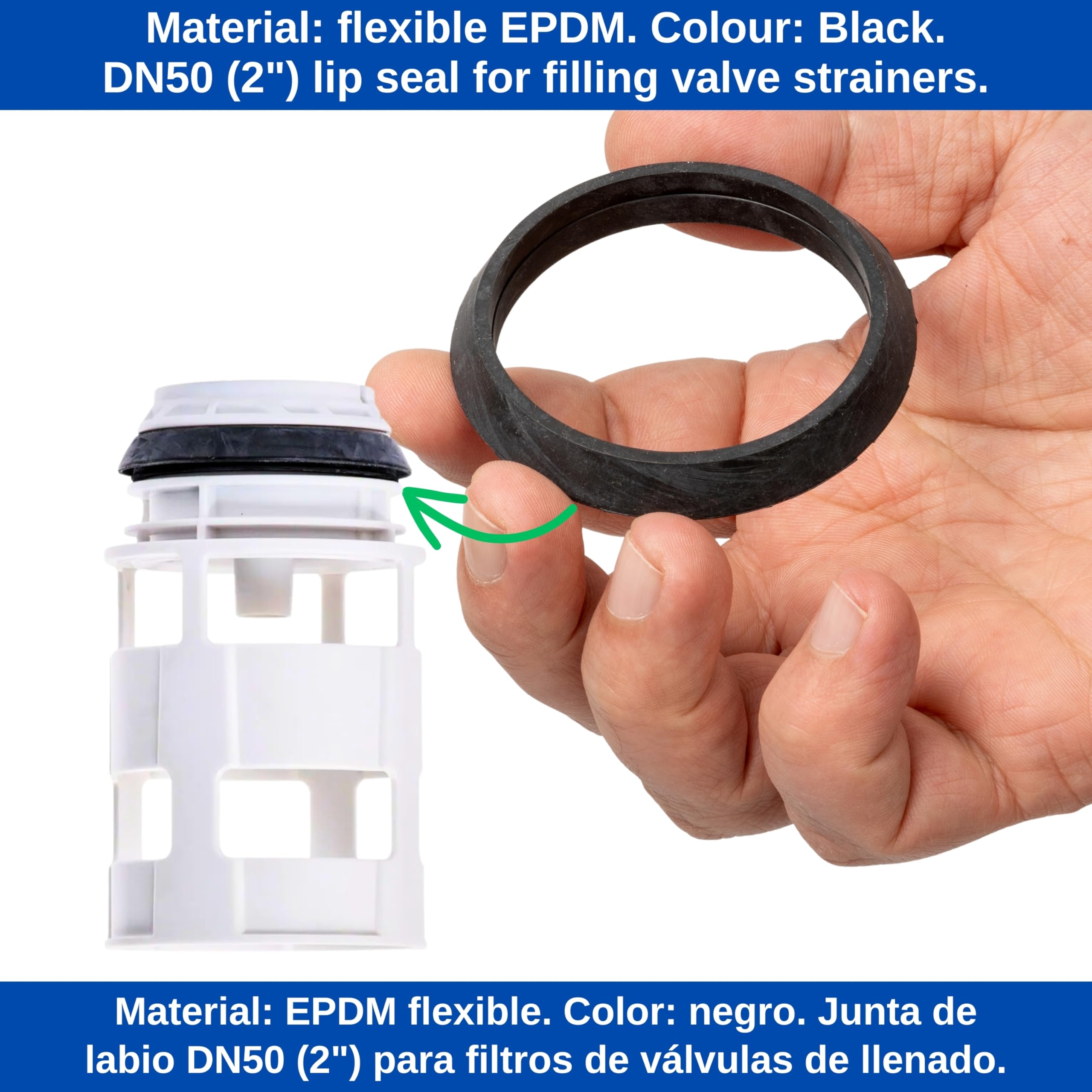 Basin seal, 2 pieces, 67 x 53 x 10 mm, replacement for 241.868.00.1, 883.360, compatible with GEBERIT basin 241.859.00.1 - Image 3