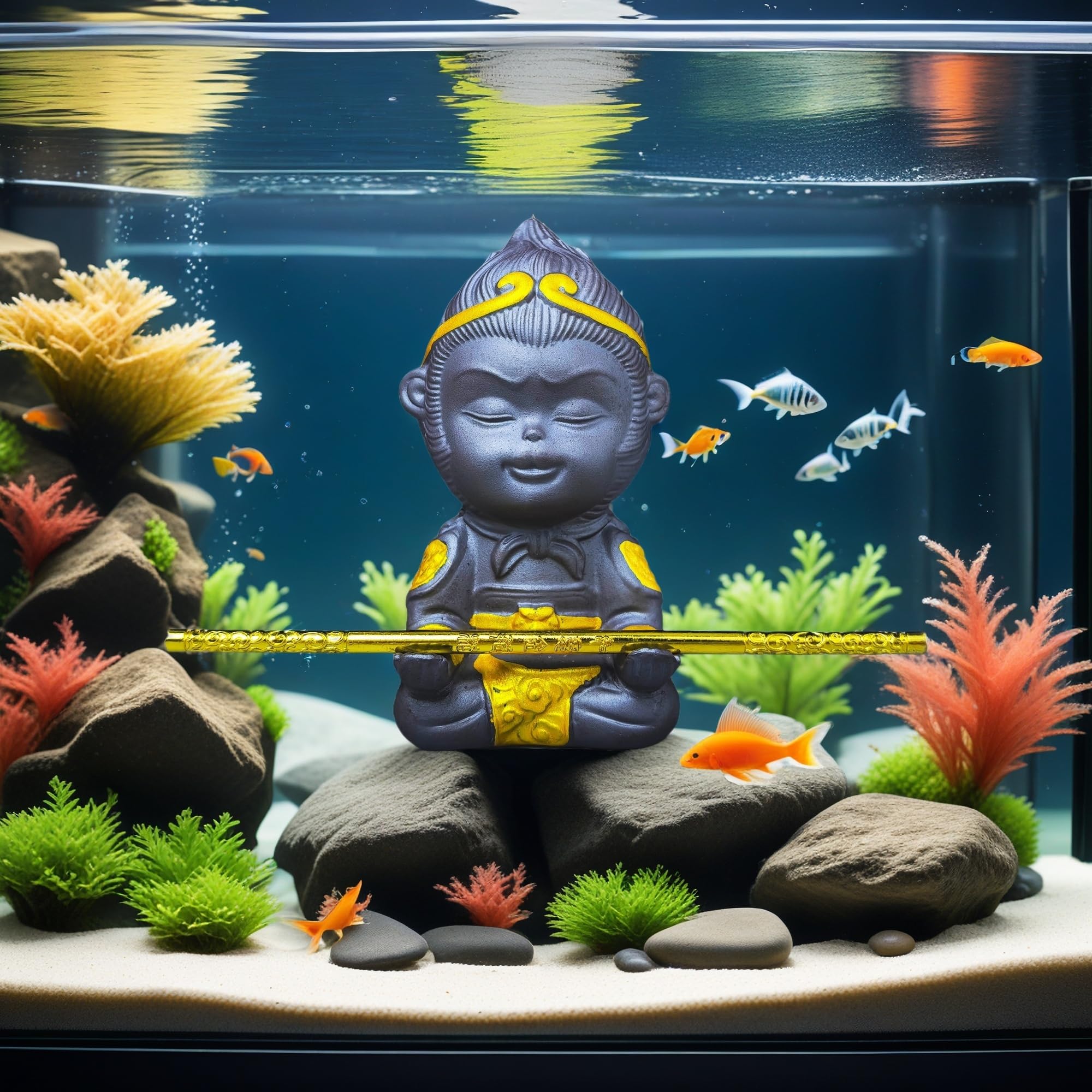 SpringSmart Aquarium Fish Ornament Su WuKong (2PACK), Mix Color - Image 4