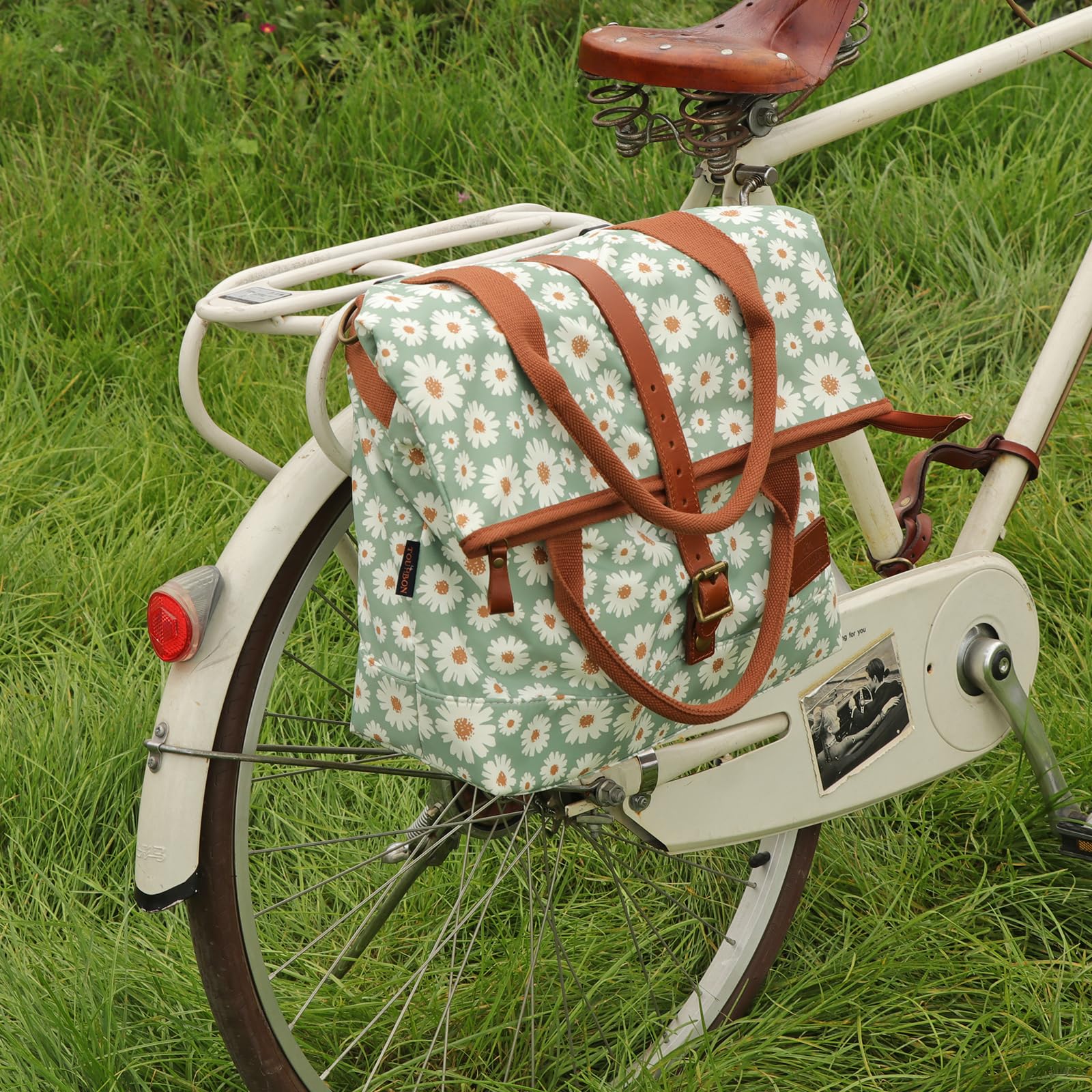 Tourbon Sacoche de vélo en Toile imperméable pour Femme