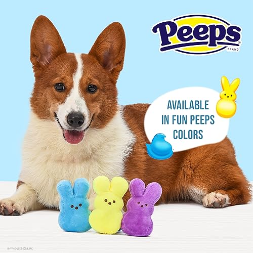 Miniatura 3 de Green & Blue Peeps - Juguetes chirriantes de peluche para perros, juego de juguetes para perros pequeños de Peeps Marshmallow Candies Brand Juguetes