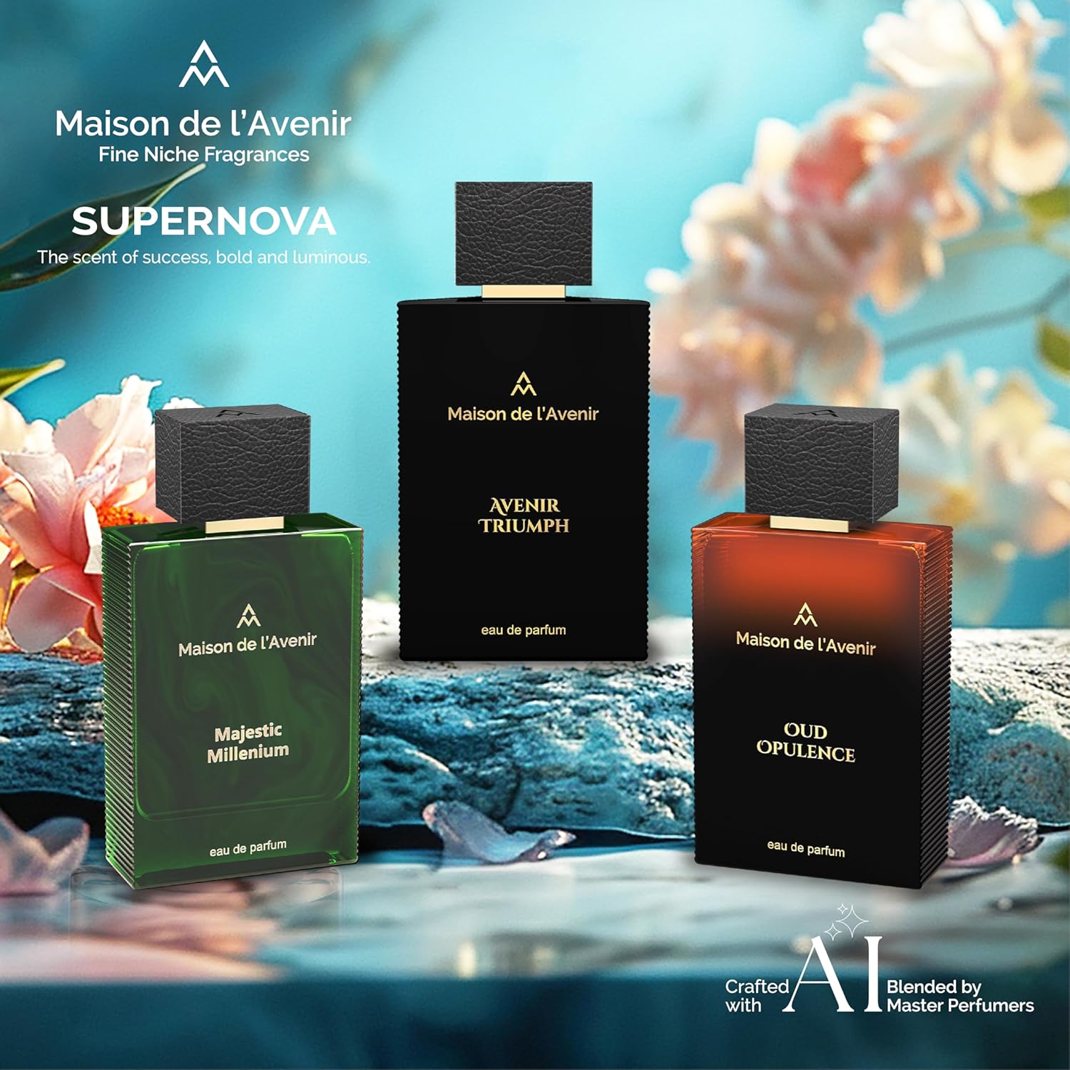 Maison de l'Avenir Avenir Triumph – SUPERNOVA COLLECTION | Citrus Spicy Fragrance | Unisex Cologne & Perfume | Natural & Essential Oils | Eau de Parfum (24 Hours) | Made in UAE | 100ml / 3.4 fl. oz.
