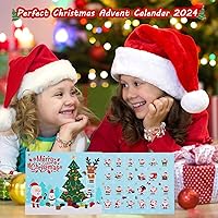 Vista 6 de Pulseras de calendario de Adviento de Navidad 2025, calendario de cuenta regresiva de 24 días de Navidad con 2 piezas de pulseras de dijes