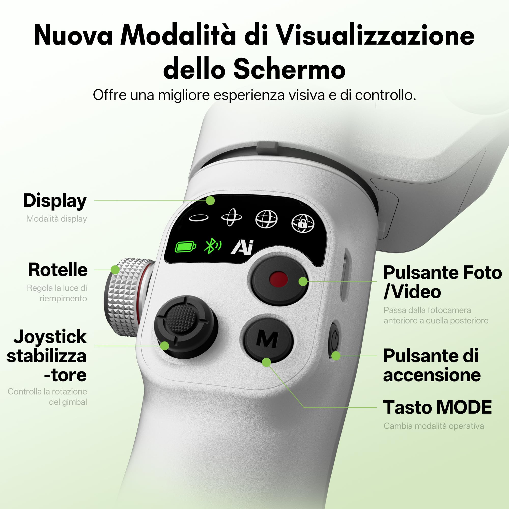 ZHIYUN Smooth Q5 Ultra Combo[Ufficiale]Stabilizzatore Smartphone, Tracciamento AI, Comando Vocale, Telecomando, Luce di Riempimento/Asta di Prolunga/Treppiede, Batteria da 13.5h, Gimbal per Telefono