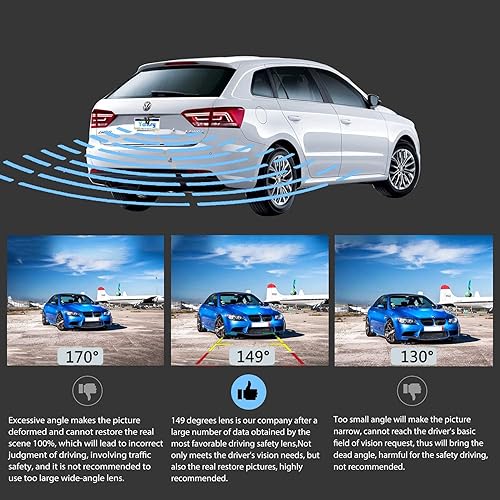 Miniatura 9 de Cámara de respaldo para coche HD 1080P de 43 pulgadas sistema de visión trasera kit de leva inversa camión SUV minivan fácil instalación enchufe y