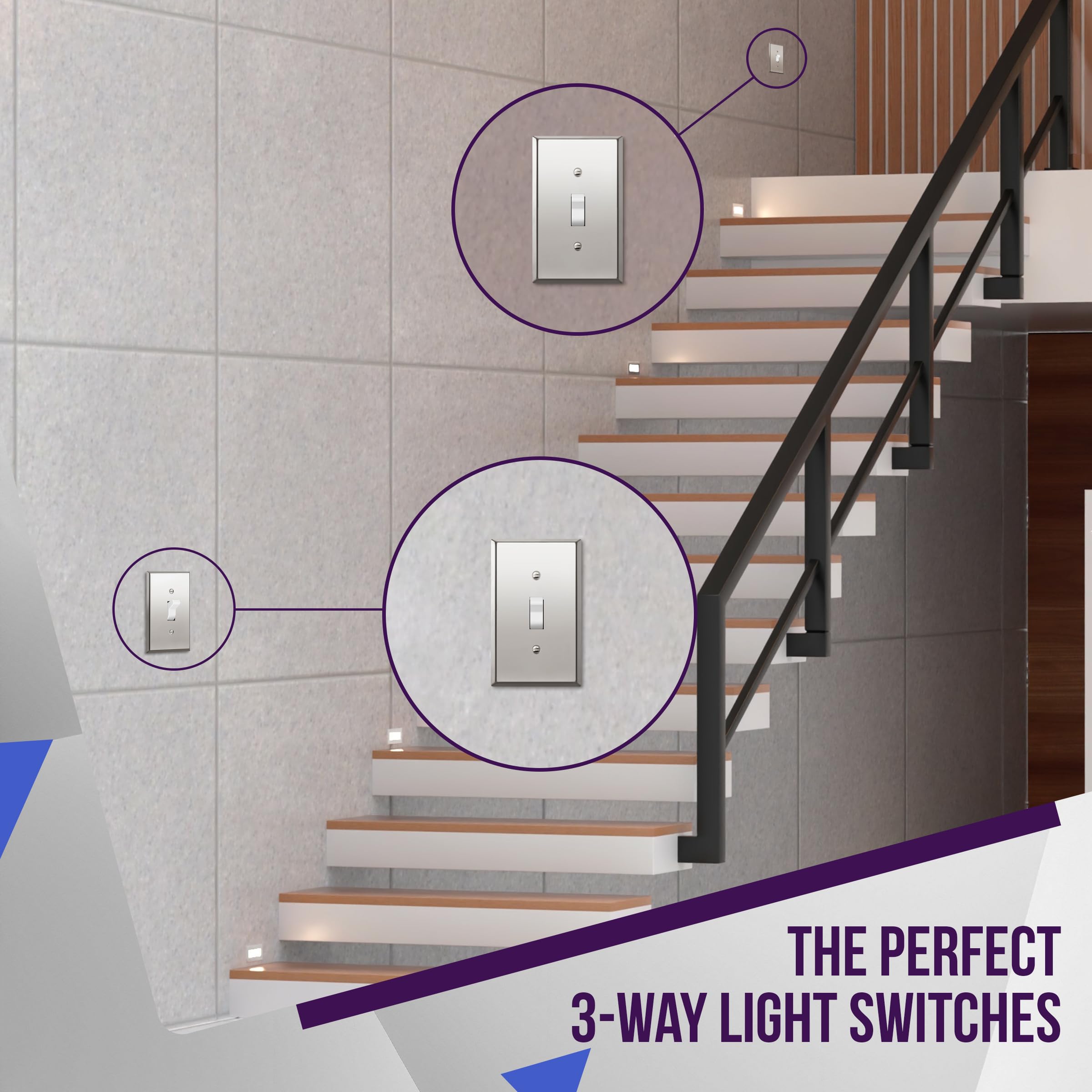 ENERLITES 20 Amp Toggle Light Switch, 3-Way or Single Pole, 20A 120/277V, Grounding Screw, Heavy Duty Commercial Grade - Image 3