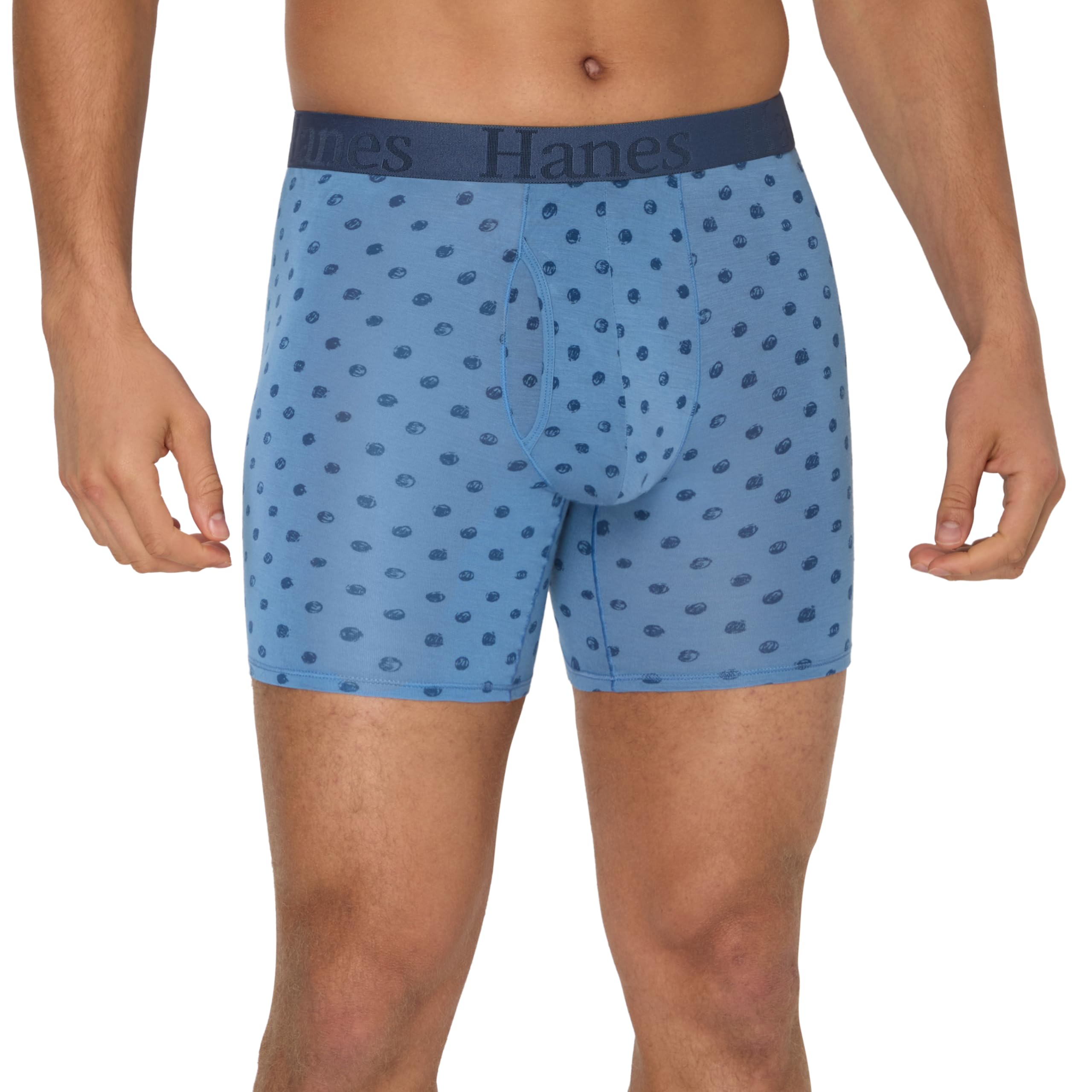 Hanes Originals Supersoft Boxer Briefs, Viscose from Bamboo Men's Underwear, Solids & Prints, 3-Pack Boxeur ajusté Homme (Lot de 3)