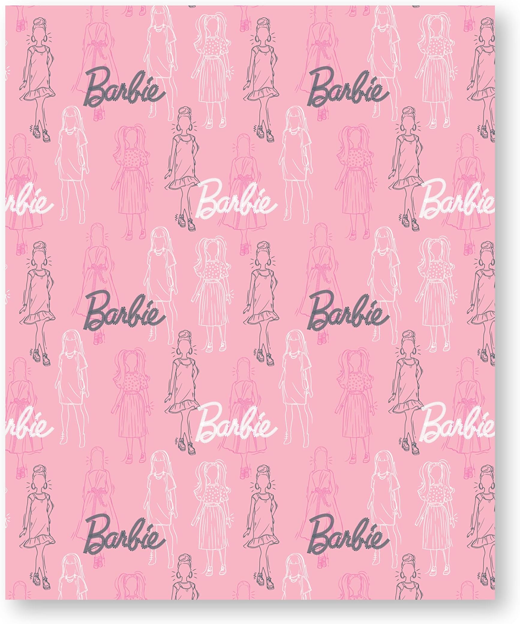 Character World Barbie Official Licensed Fleece Blanket | Figures Bedroom Design | Warm Super Soft Feel Throw | Perfect for Home, Bedroom, Sleepovers & Camping