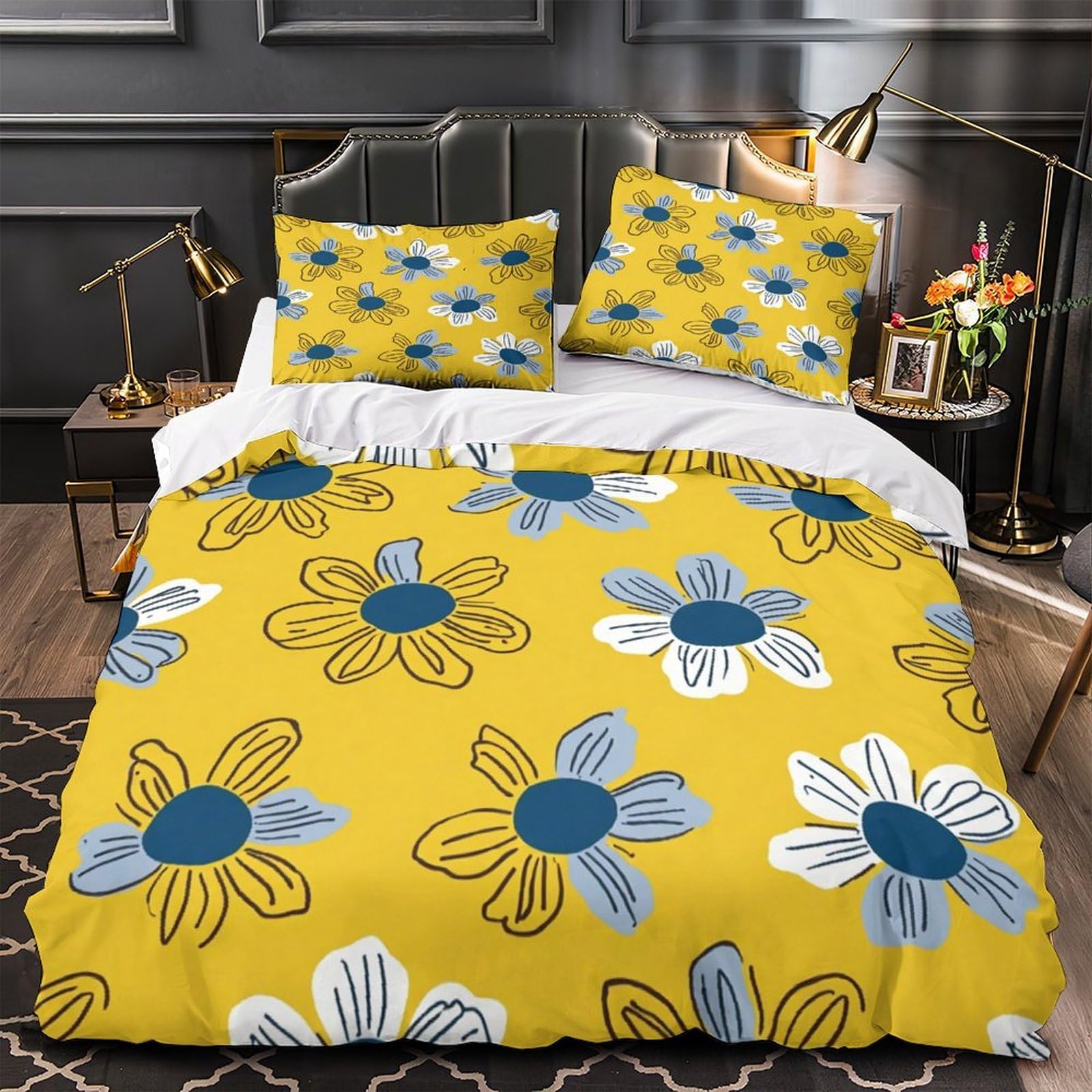 Housse de couette 260x220 anti-acarien et ultra douce pour grand lit