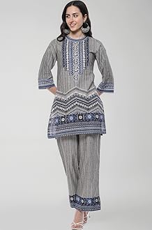 BIBA Womens Biba Women Cotton Straight Suit Set