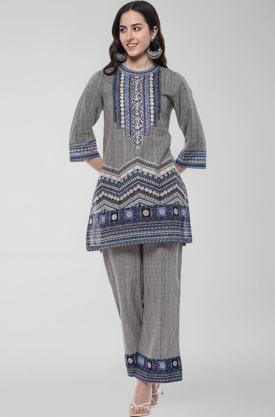 BIBA Womens Biba Women Cotton Straight Suit Set