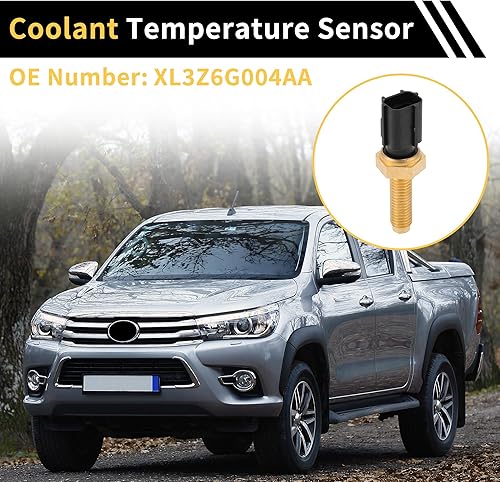 Miniatura 3 de Sensor de temperatura del refrigerante para Ford F-150 1998-2003 Temperatura del agua Temp Remitente Unidad Sensor No.XL3Z6G004AA Tono dorado